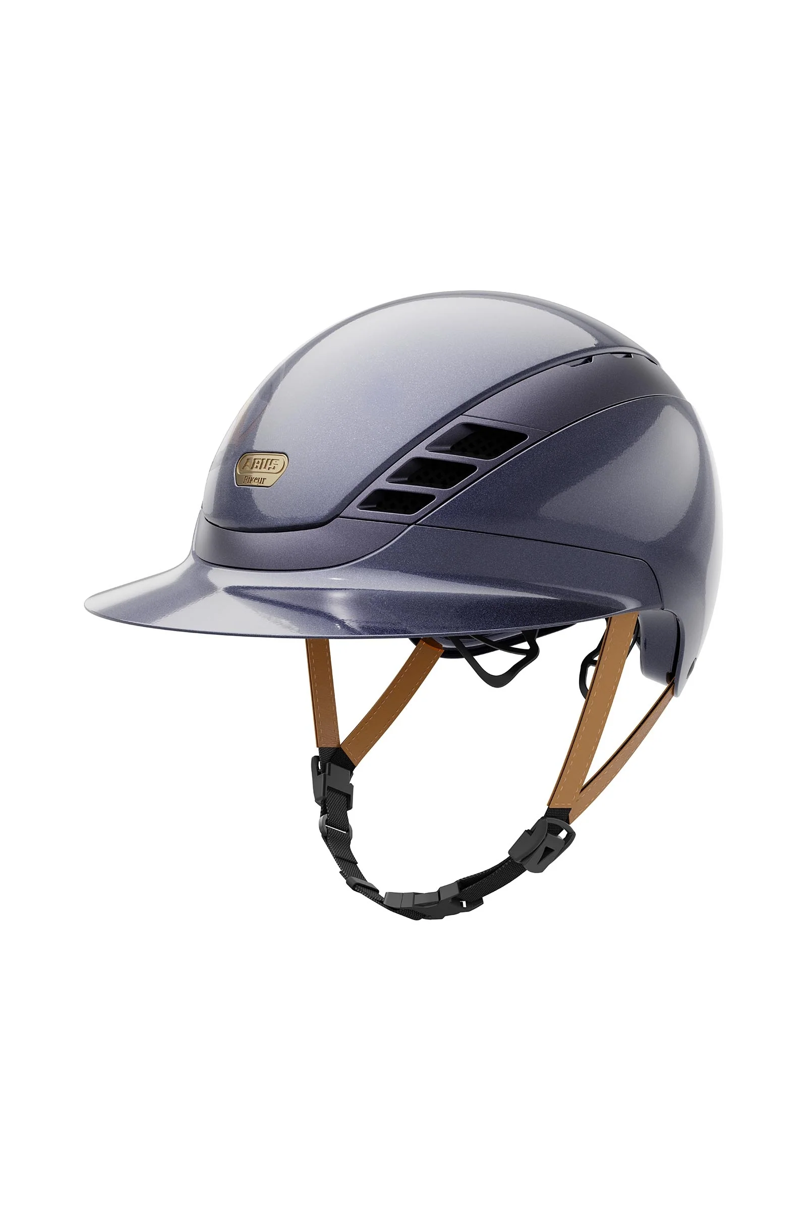 AirLuxe Pure Ridehjelm med langt visir Shiny Metallic Ocean M