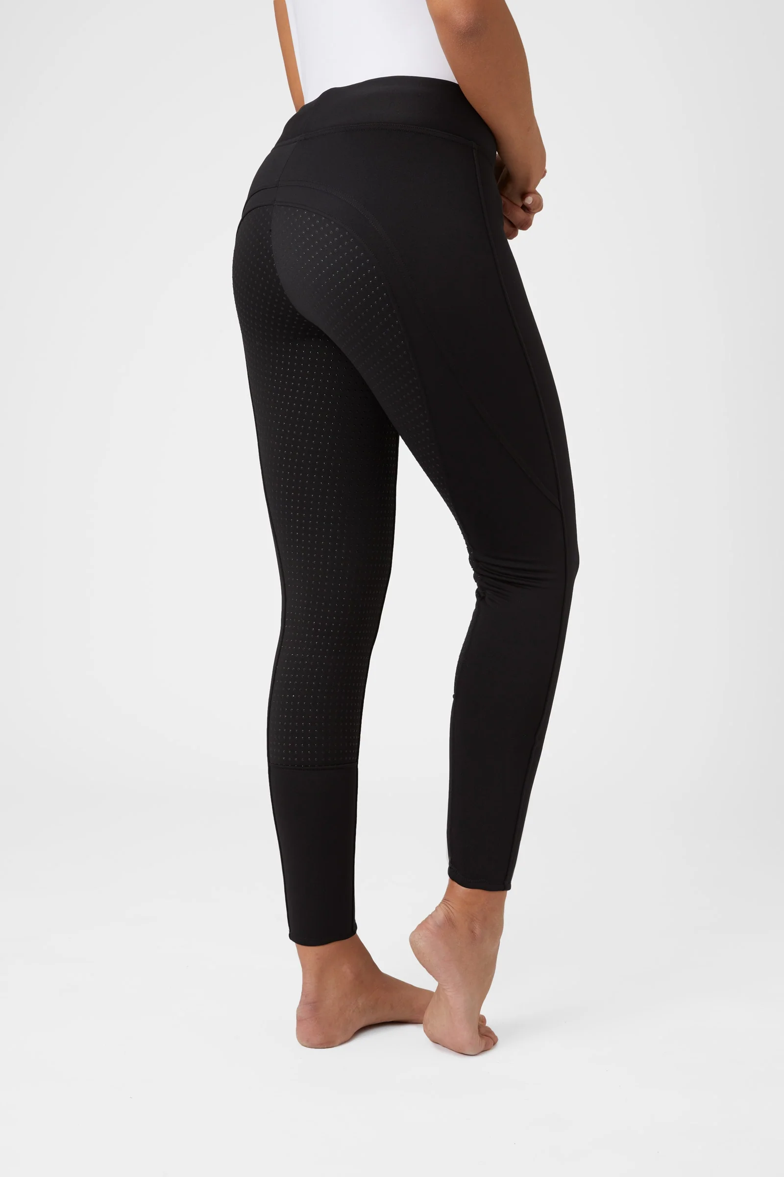 Active helforsterket vinterridetights med silikon, dame Black 34