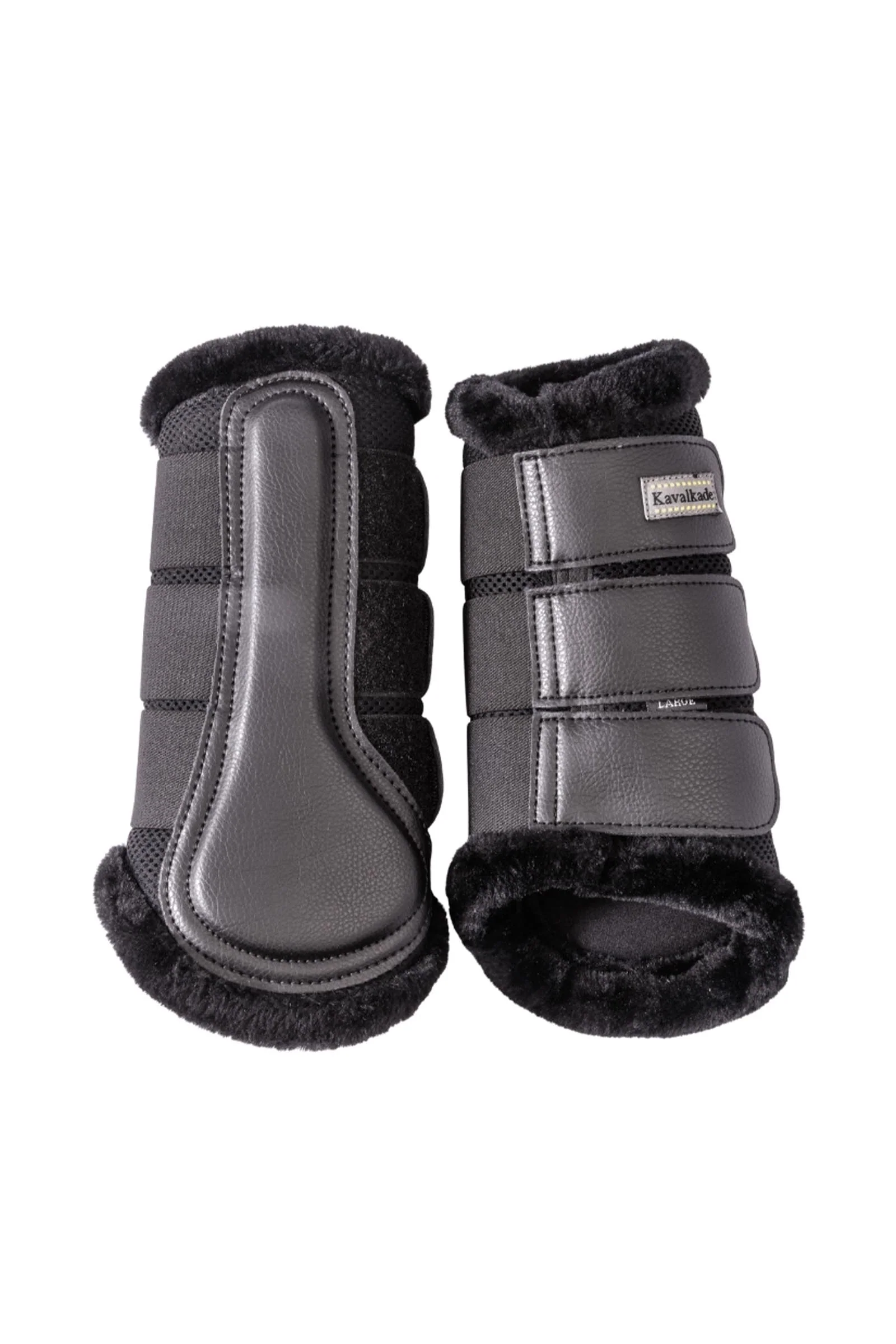 Anatomiske Netting Senebelegg med Fuskepels Black/Black L