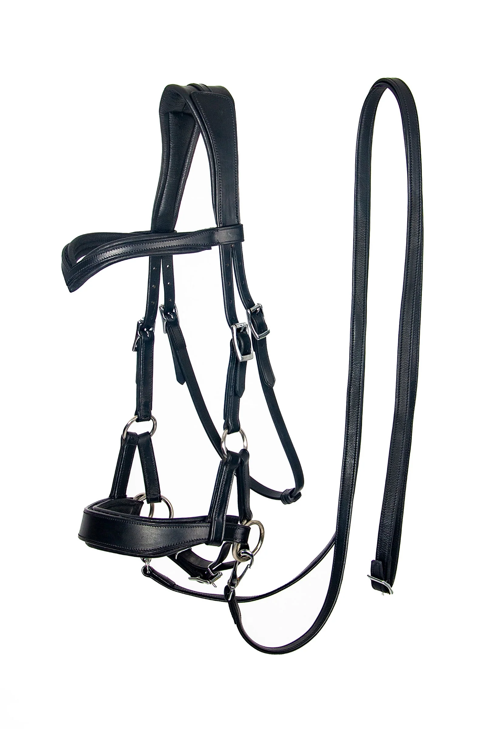 FRA Freedom Riding Articles Aruba Bittløst hodelag med Tøyler (System 3) Black C