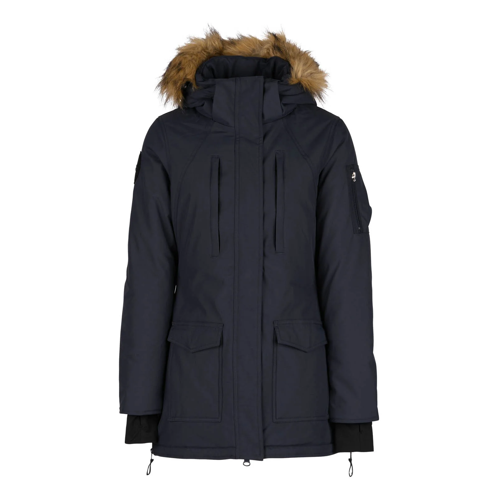 Brooke lang parkasjakke, dame Dark Navy 36