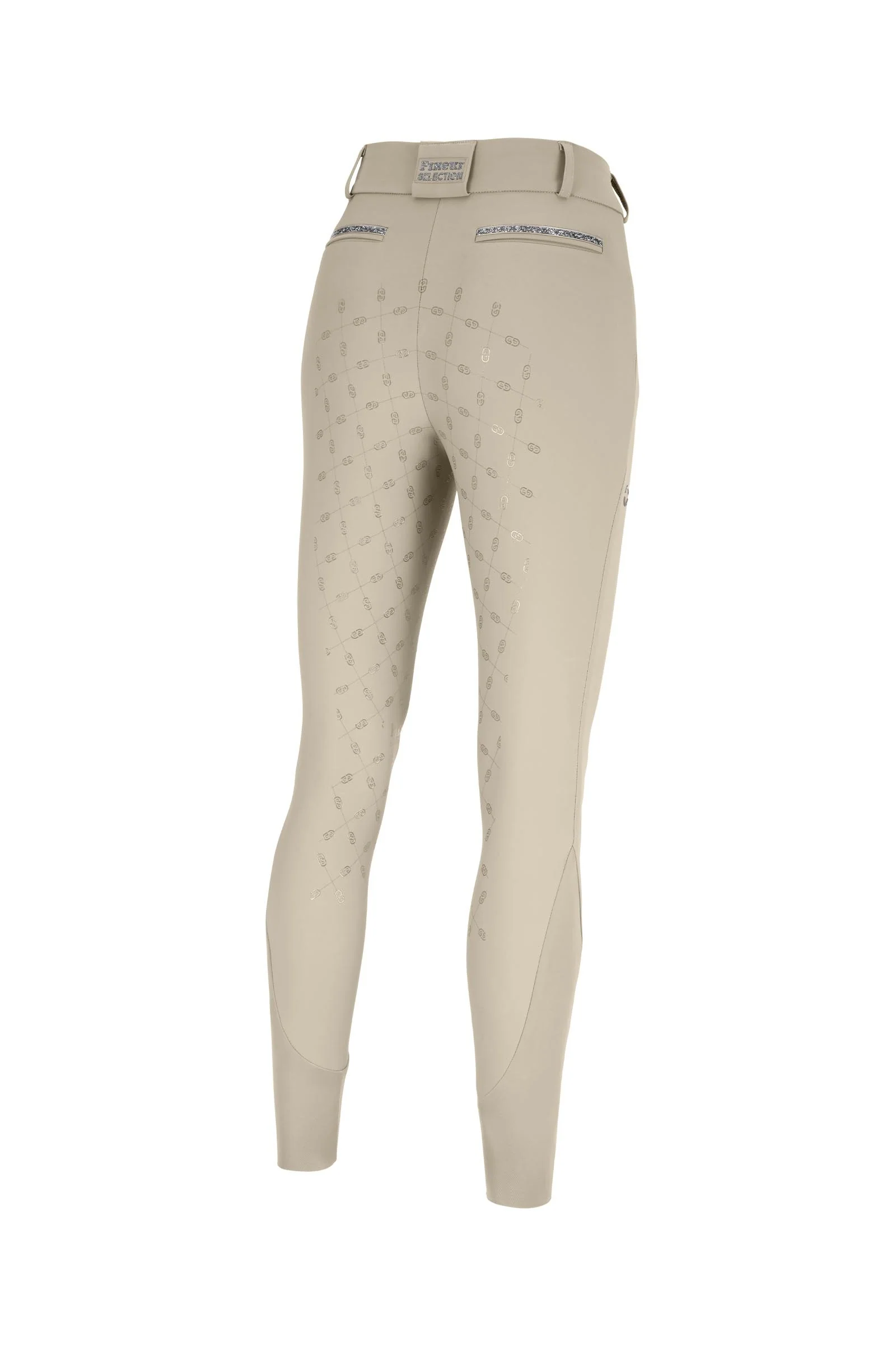 Ceelina SD dame ridebukser med høy midje og fullgrip Pearl Gray 36