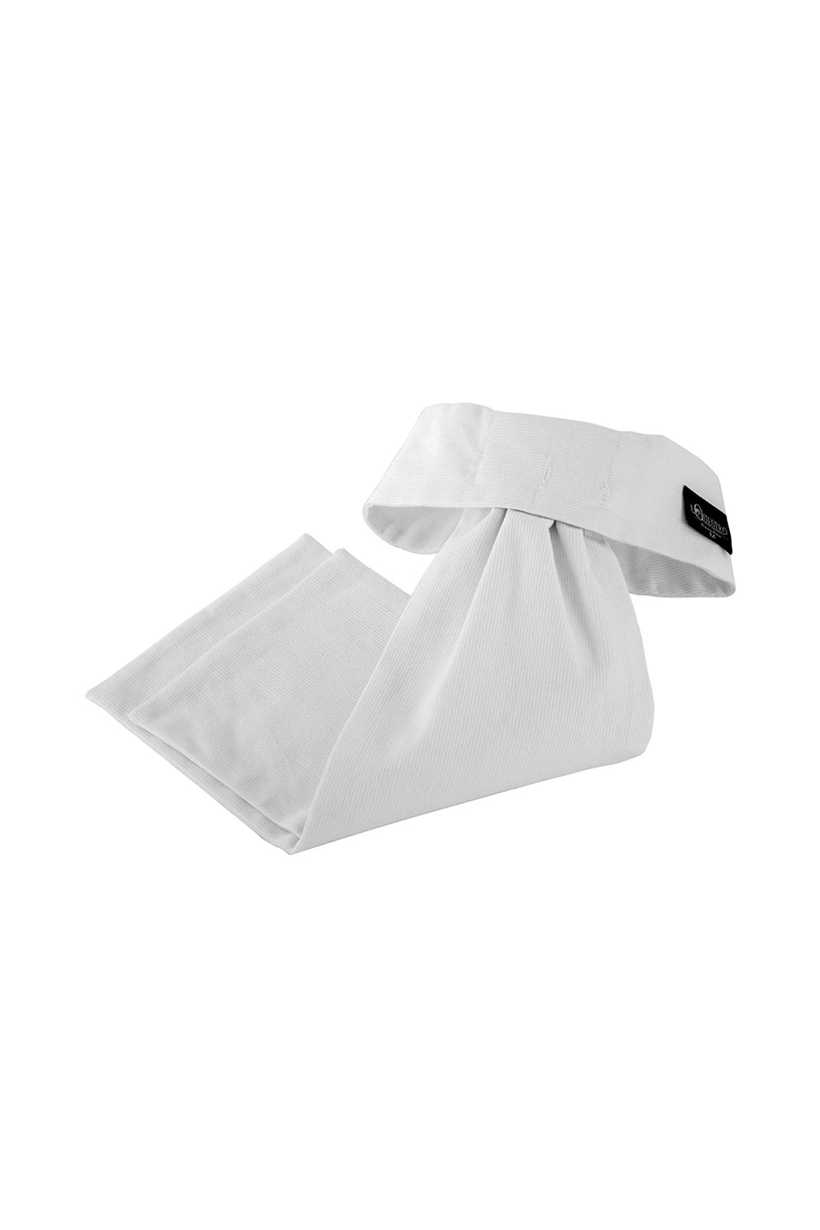 klassisk plastron bomull White S