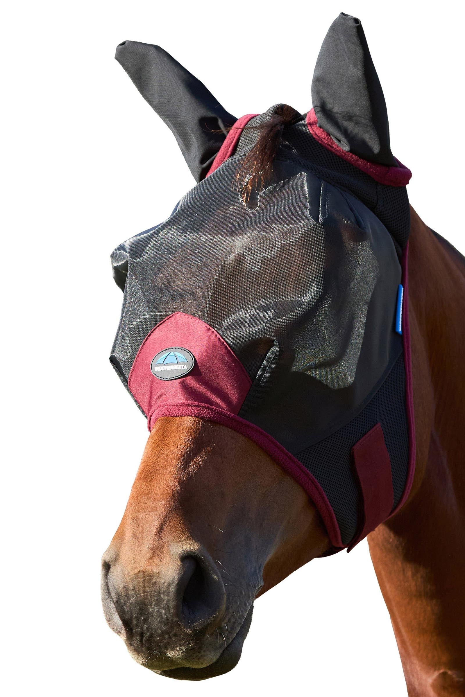 Comfitec Fine Mesh Fluemaske med ører Black/Burgundy M