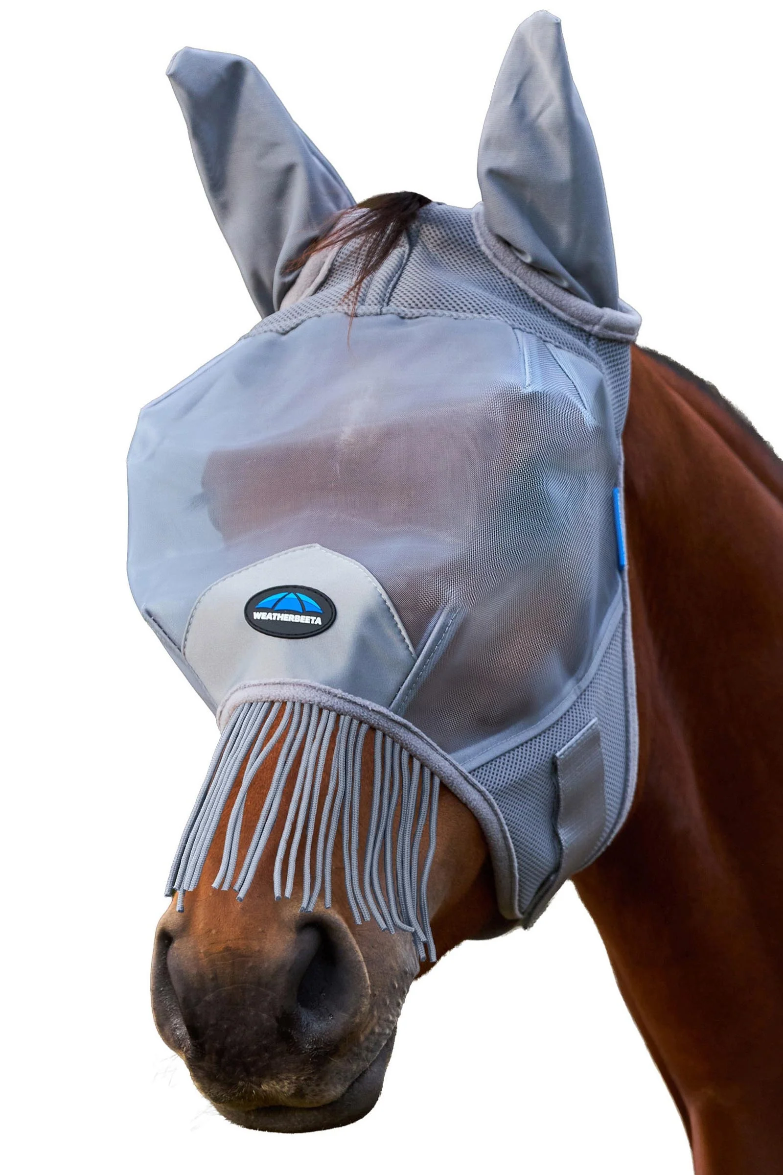 Comfitec Fine Mesh Fluemaske med ører og frynser Grey S