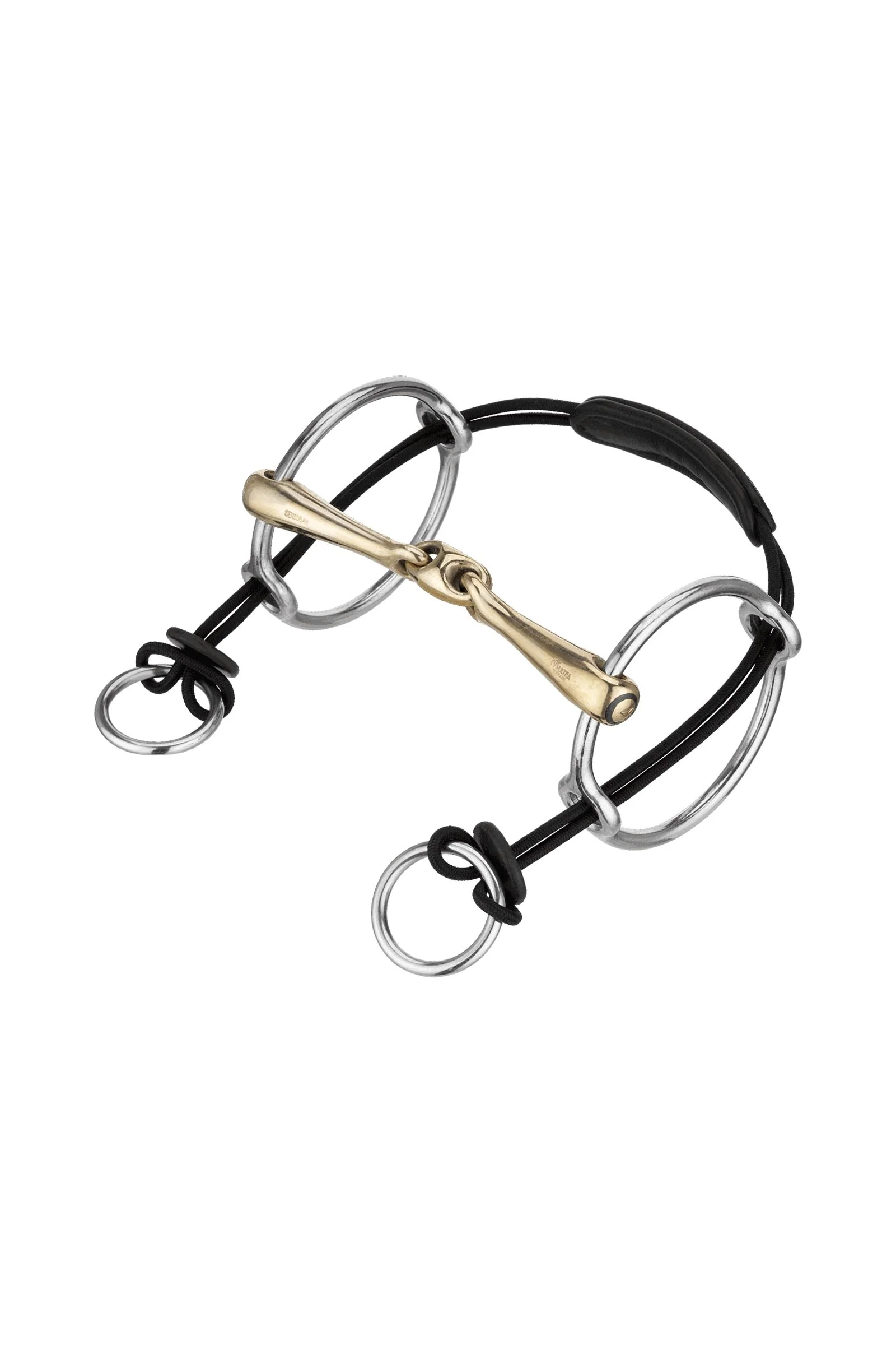 Kinnreim for gagbitt, lær Black 45 cm