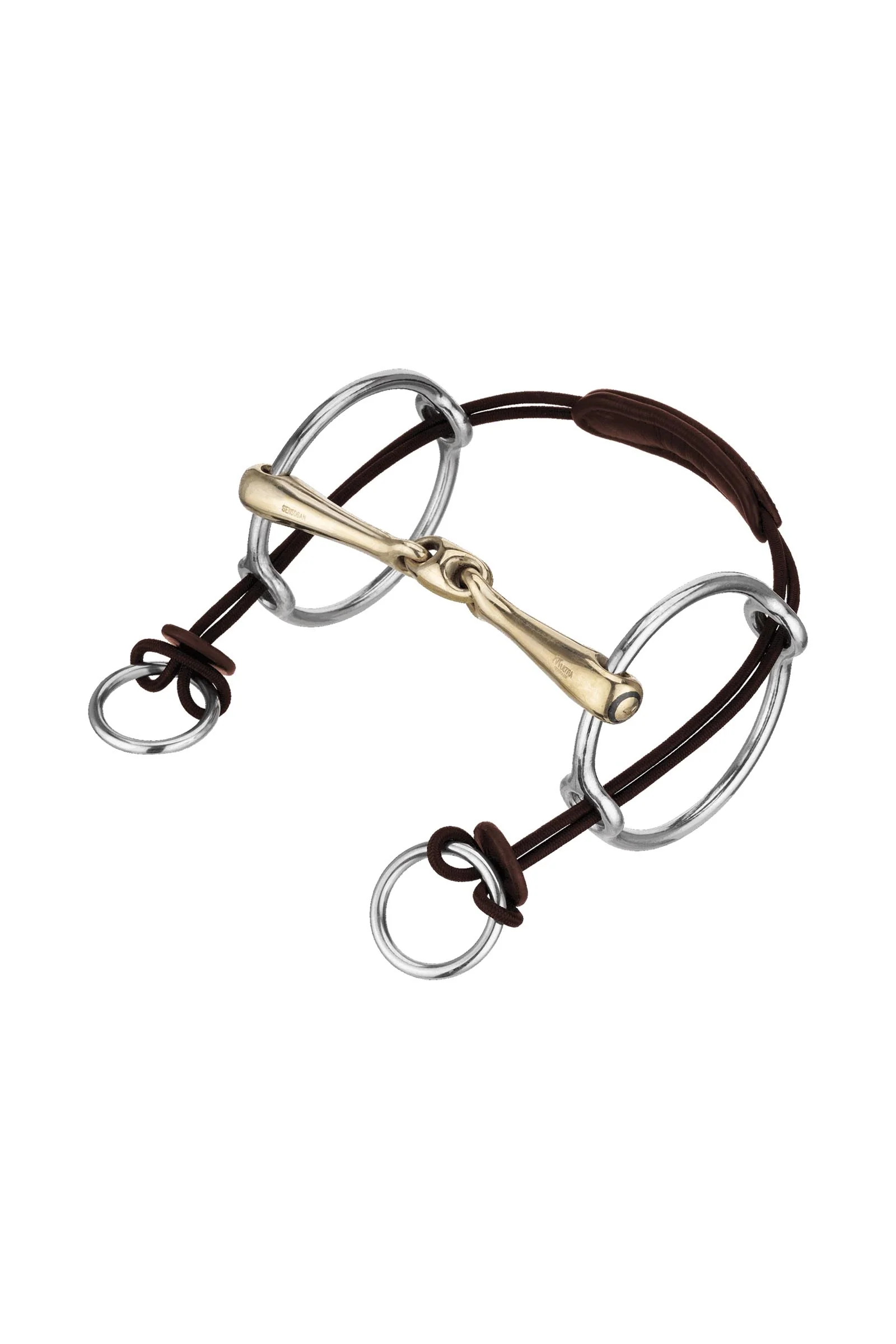 Kinnreim for gagbitt, lær Brown 45 cm
