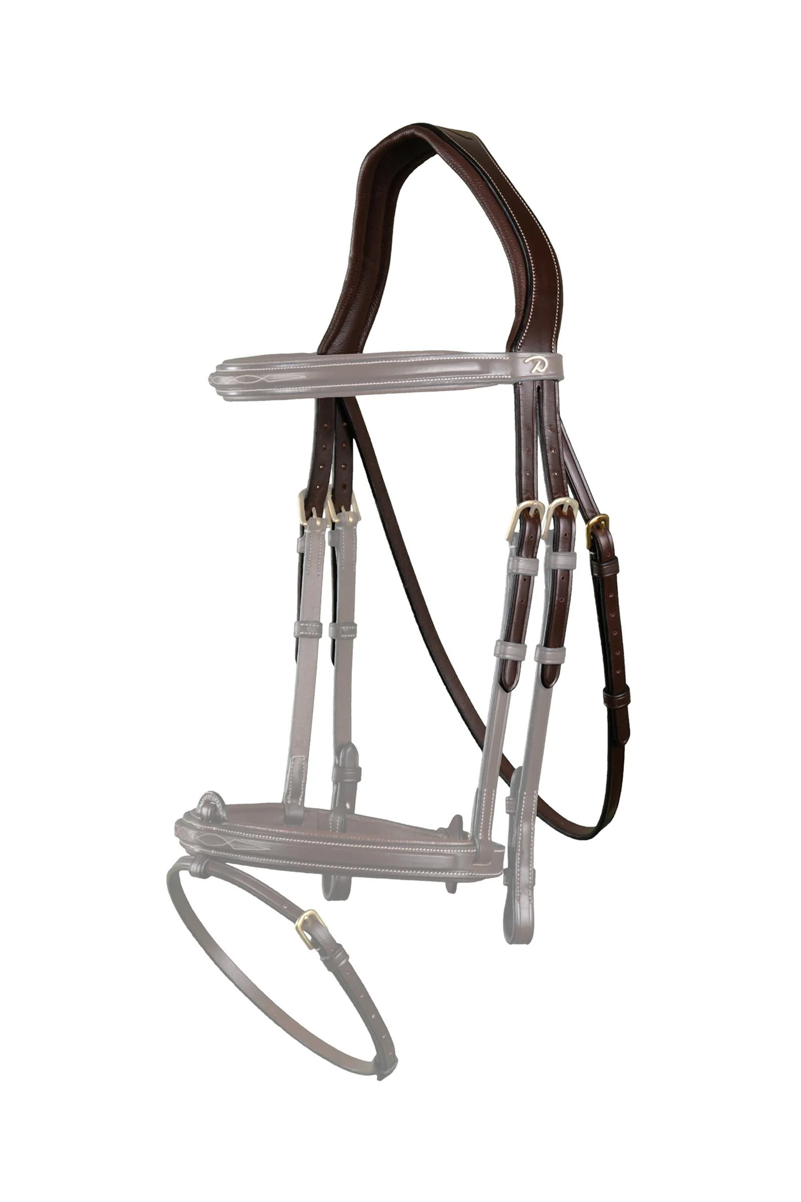 D-Collection nakkestykke med strupereim Brown F
