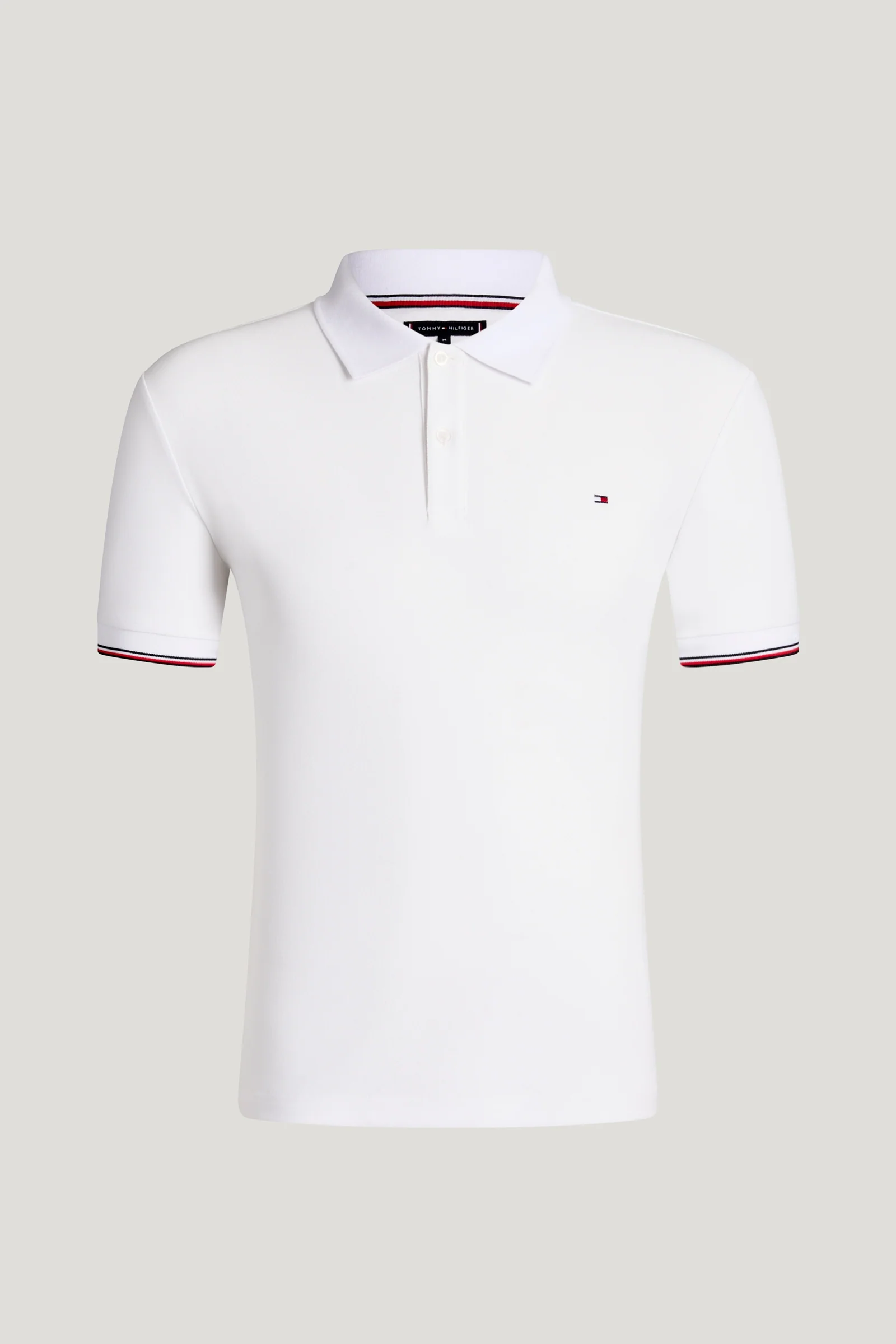 Davis herre piqué poloskjorte Optic White M