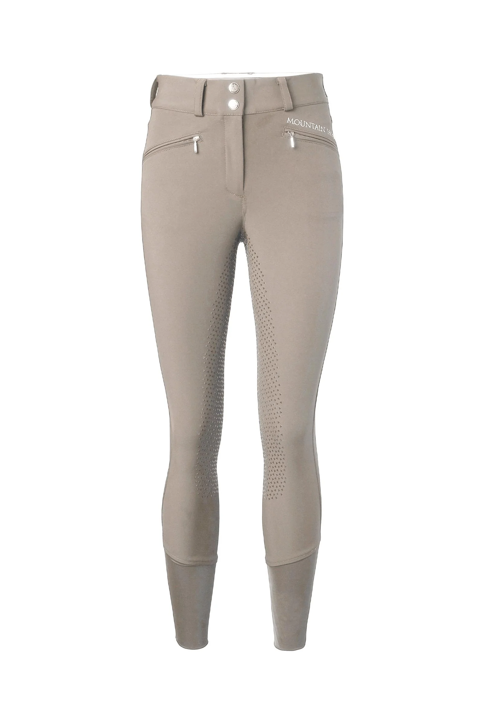 Diana dame ridebukse med fullgrip Taupe 48