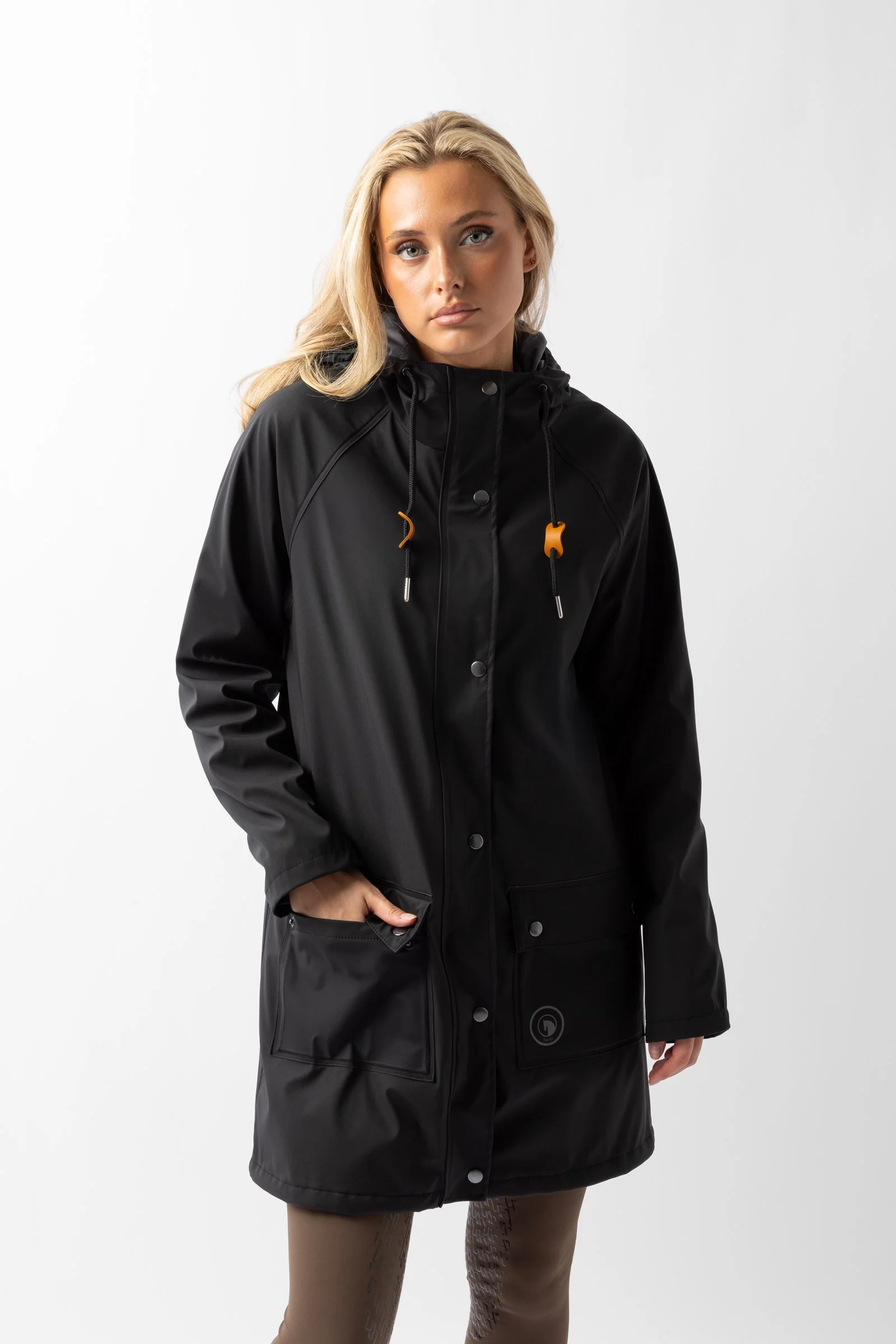 Elise regnjakke med fôret innside Caviar black 40