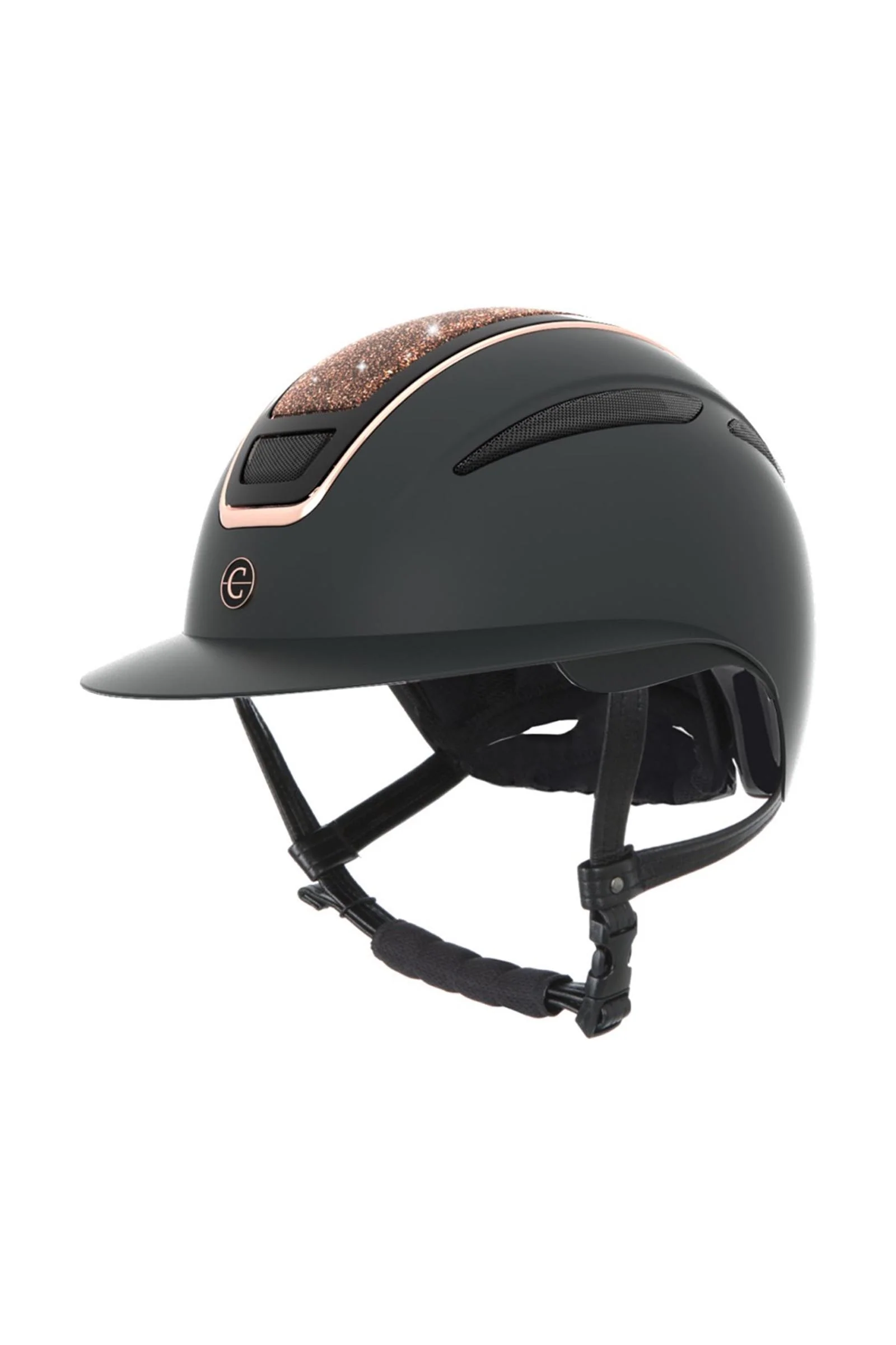 Elite Polo ridehjelm Black/Rosegold M
