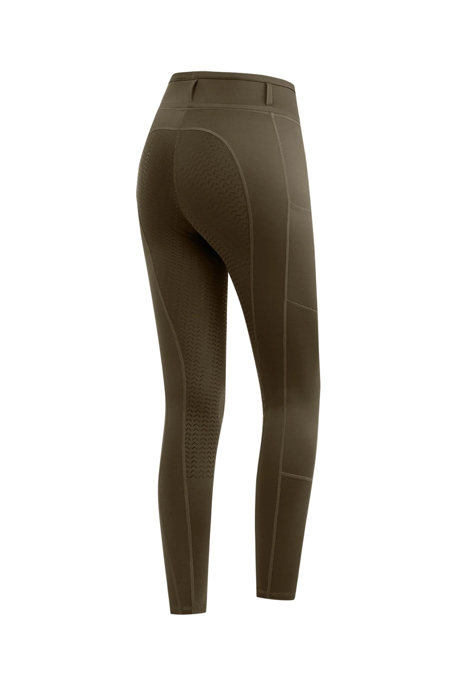 Ella barne full grip termo ridetights Green Brown 140