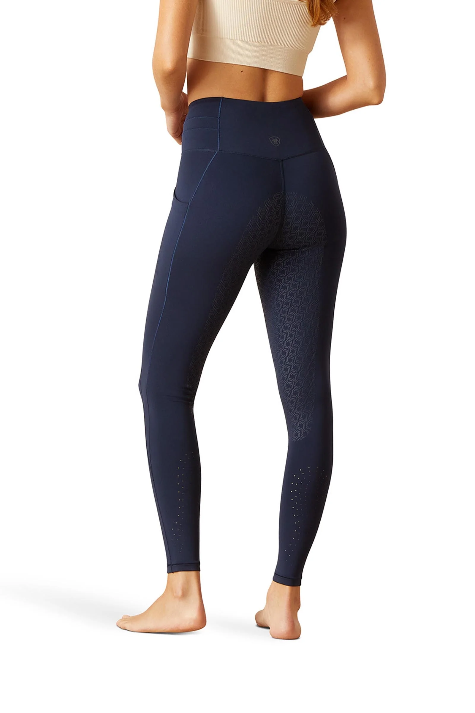 Eos 2.0 Dame rideleggings med full grip Navy Eclipse L