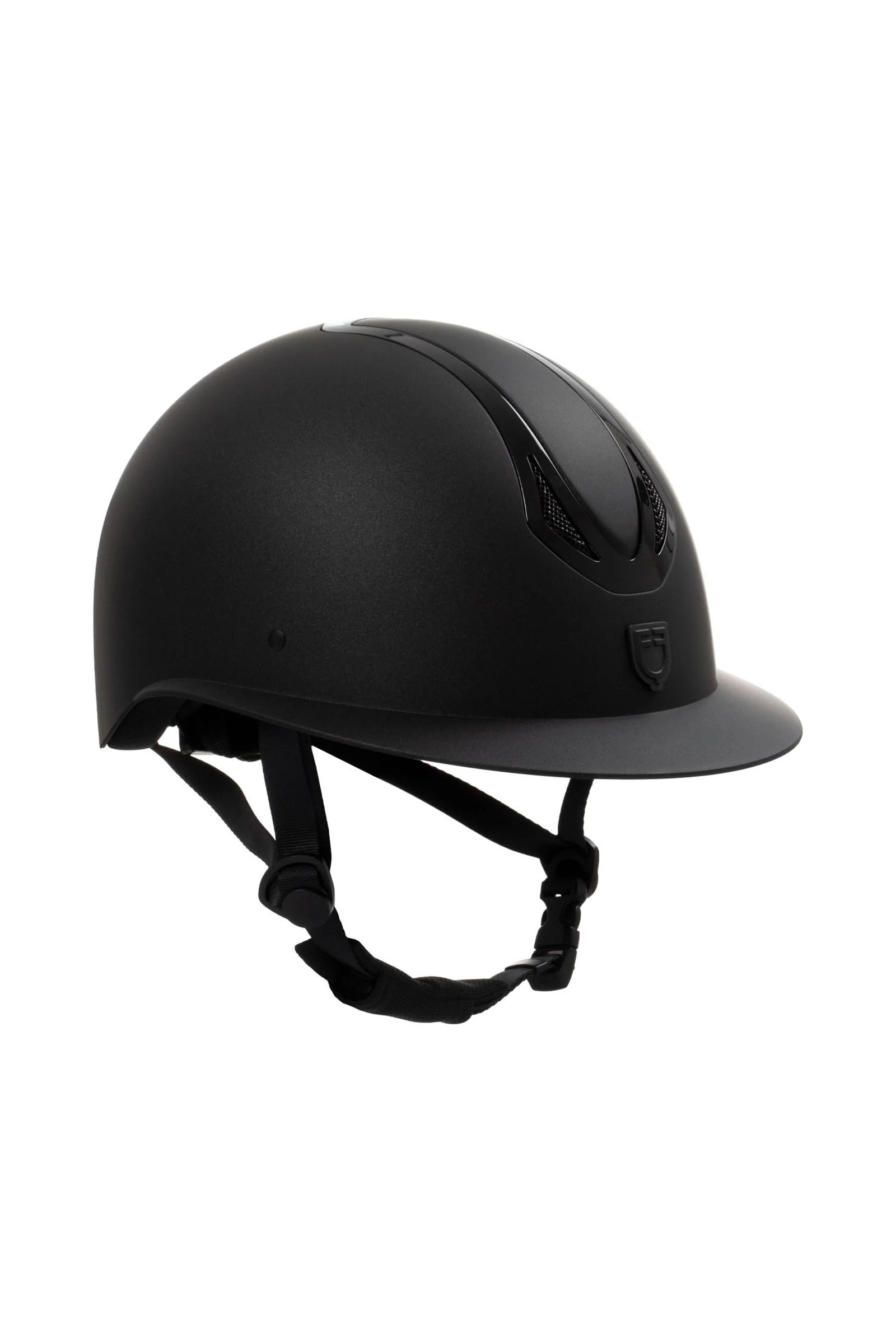Equestro dame ridehjelm med bred skjerm godkjent Black 49-51