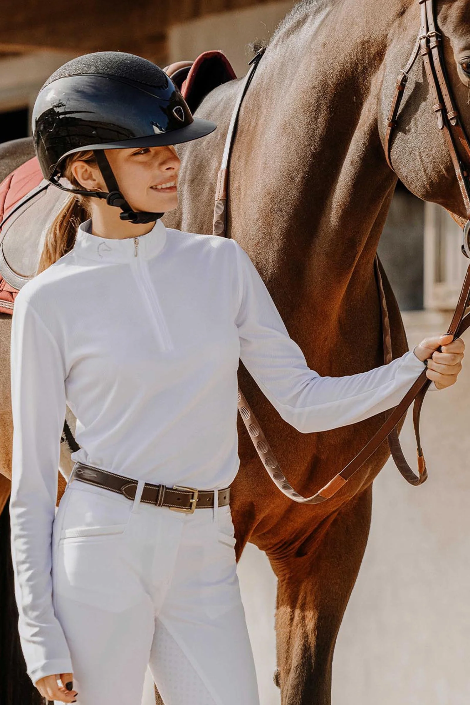 Buffy dame mesh stevnepoloskjorte White M