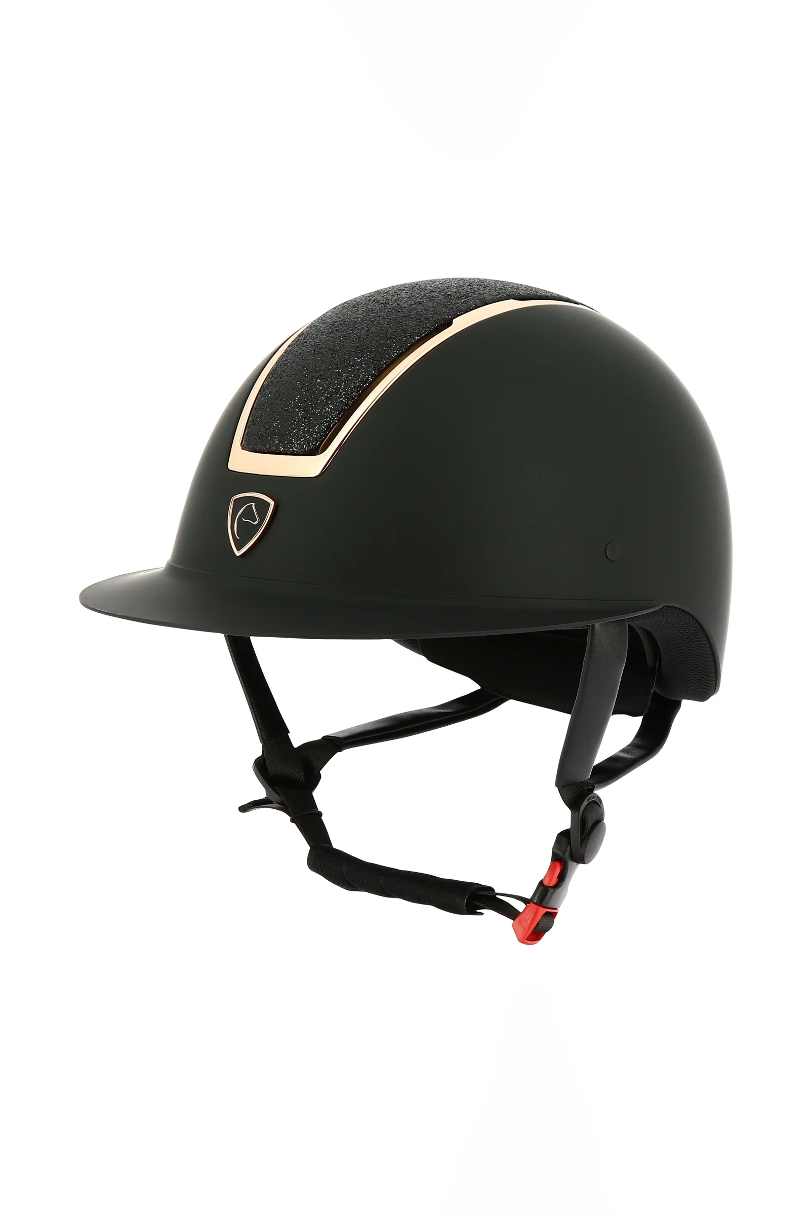 Glint Matt ridehjelm Black/Rosegold 55-57