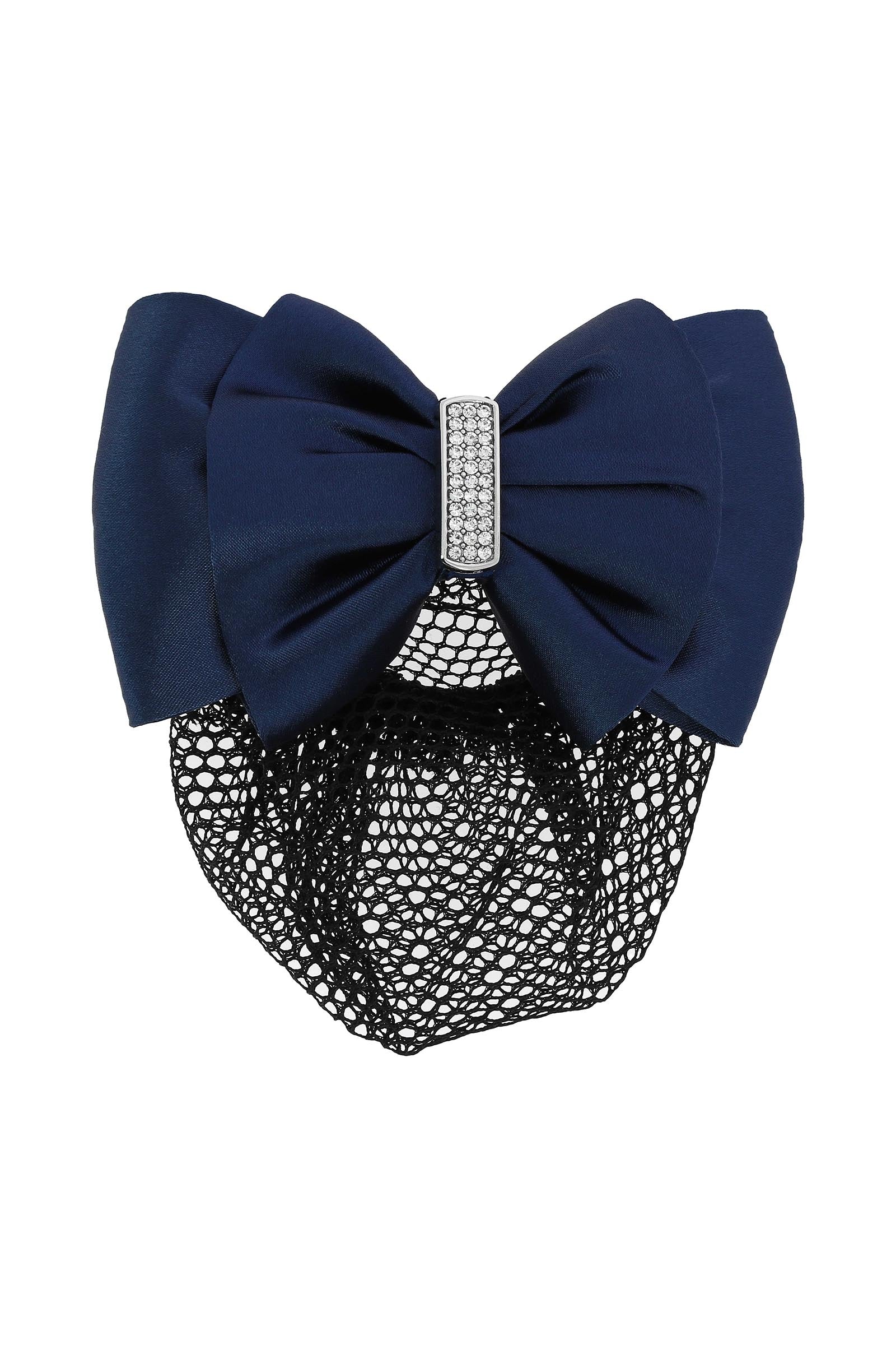 Strass hårnett med clip Navy Én størrelse