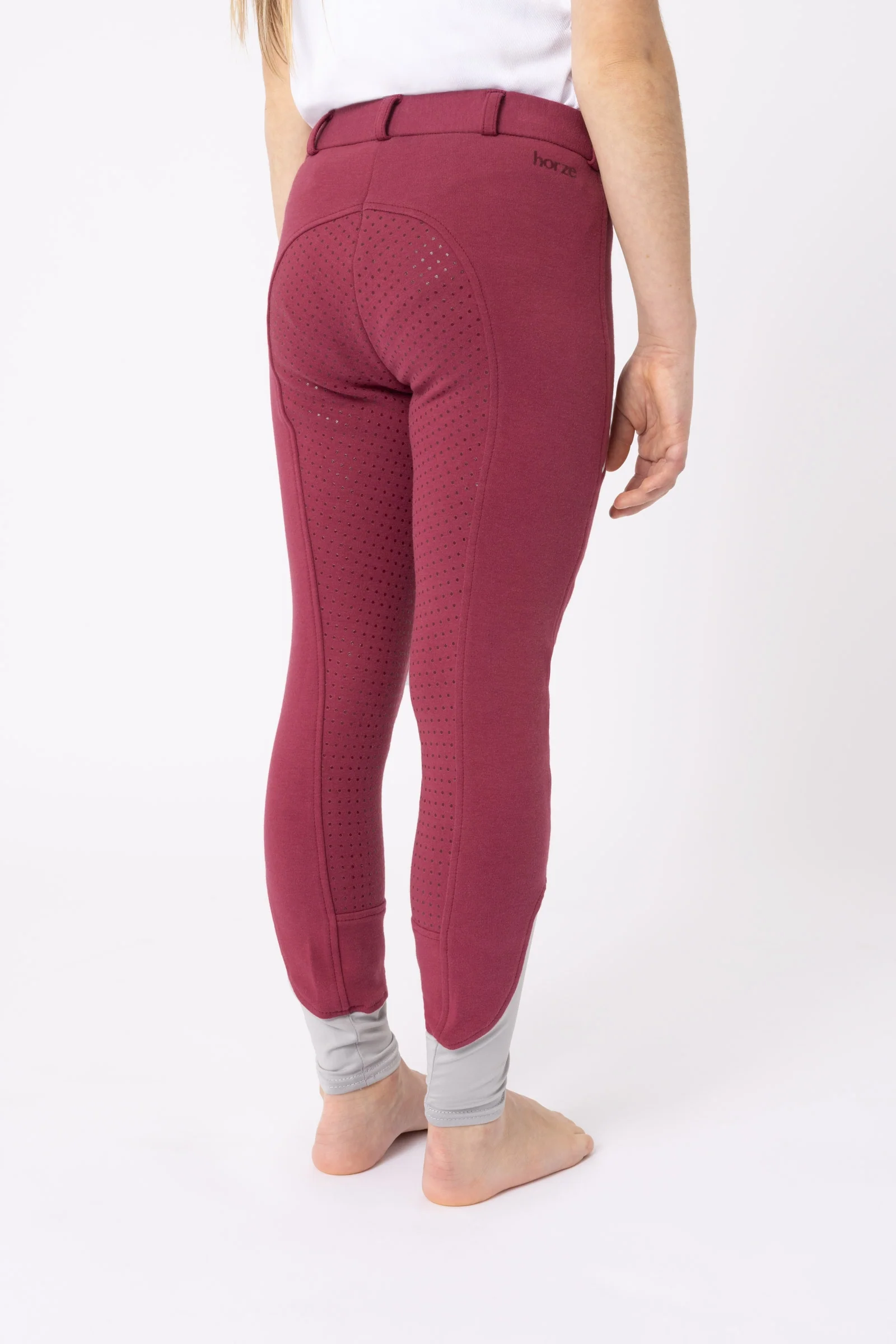 Felicia helforsterkede ridetights for barn dry rose 158-164