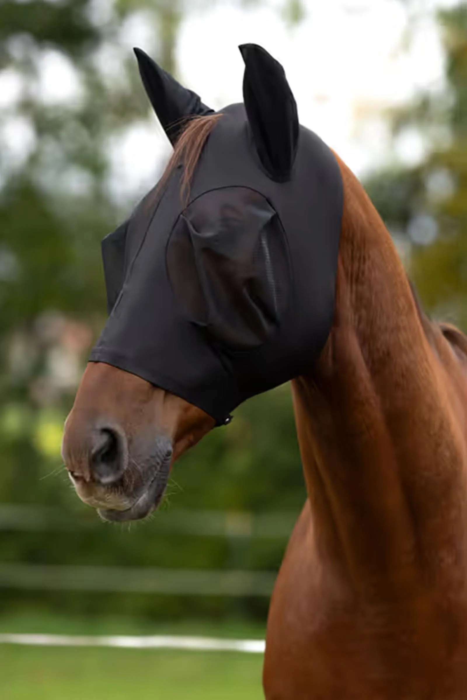 FinoStretch fluemaske med glidelås Black C