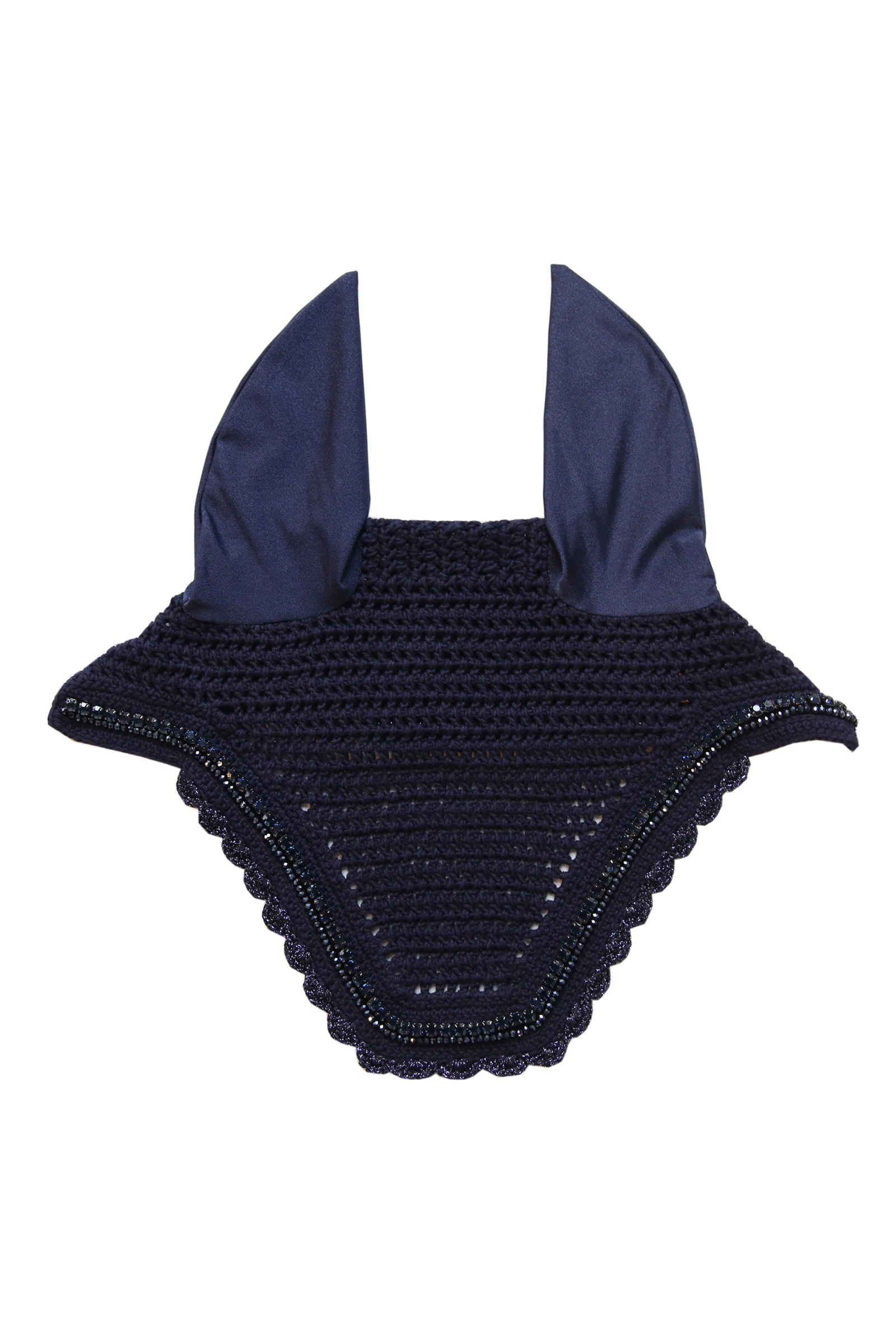 Wellington fluehette med steiner og perler Dark Navy C