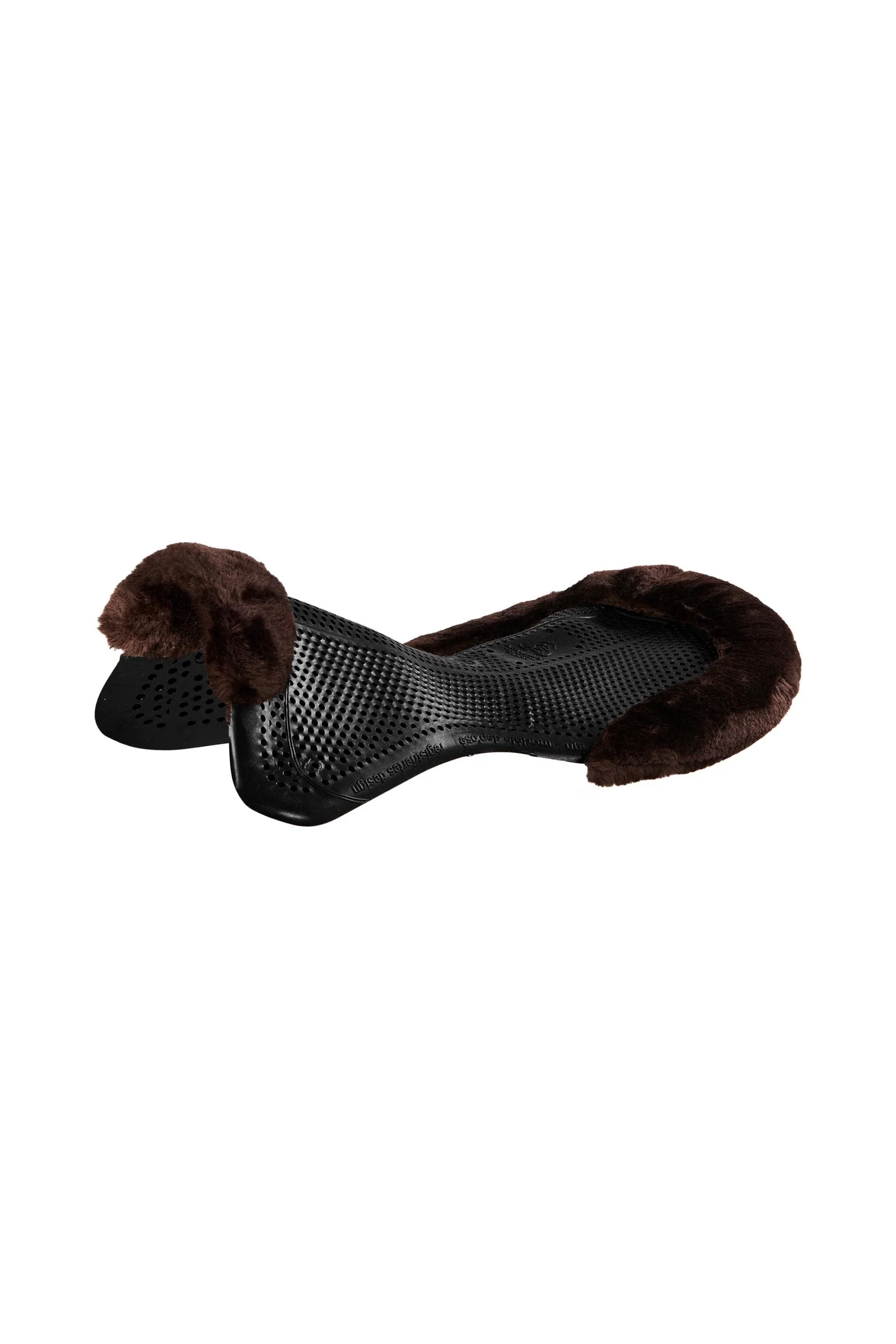 Gel Sklisikker Classic med kunstig lammeskinn flat Black/Brown L
