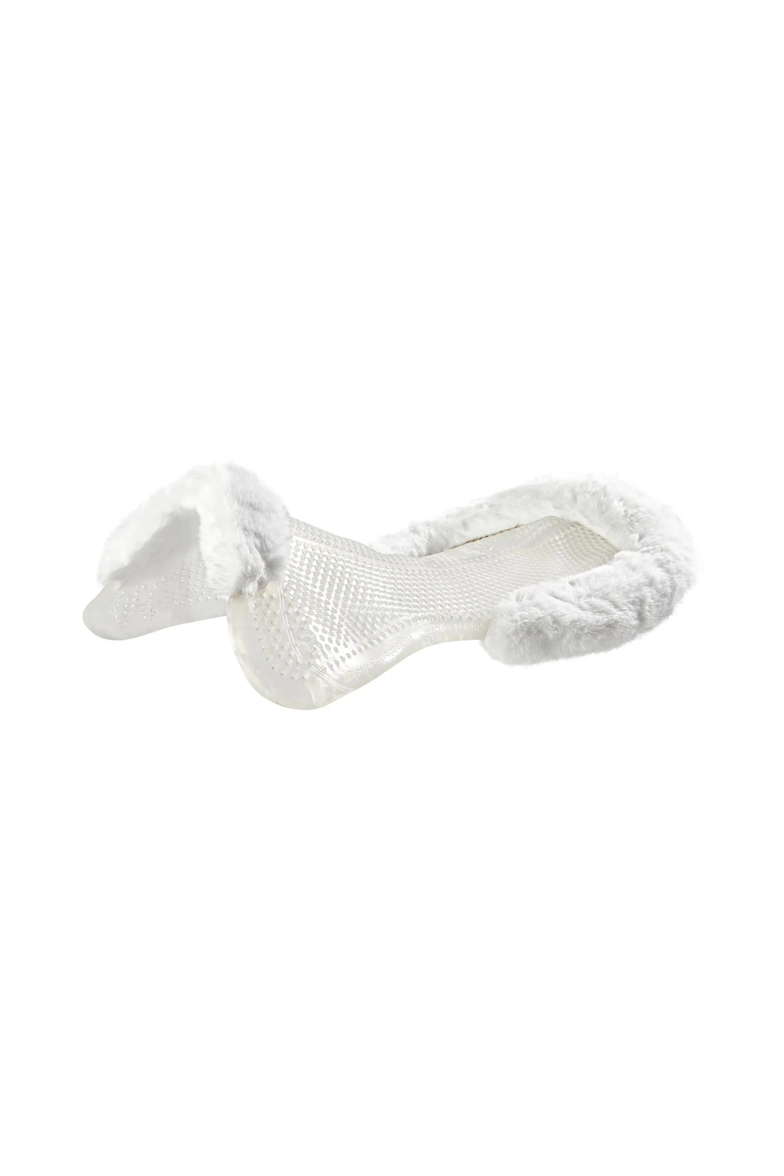 Gel Sklisikker Classic med kunstig lammeskinn flat Transparent/White M