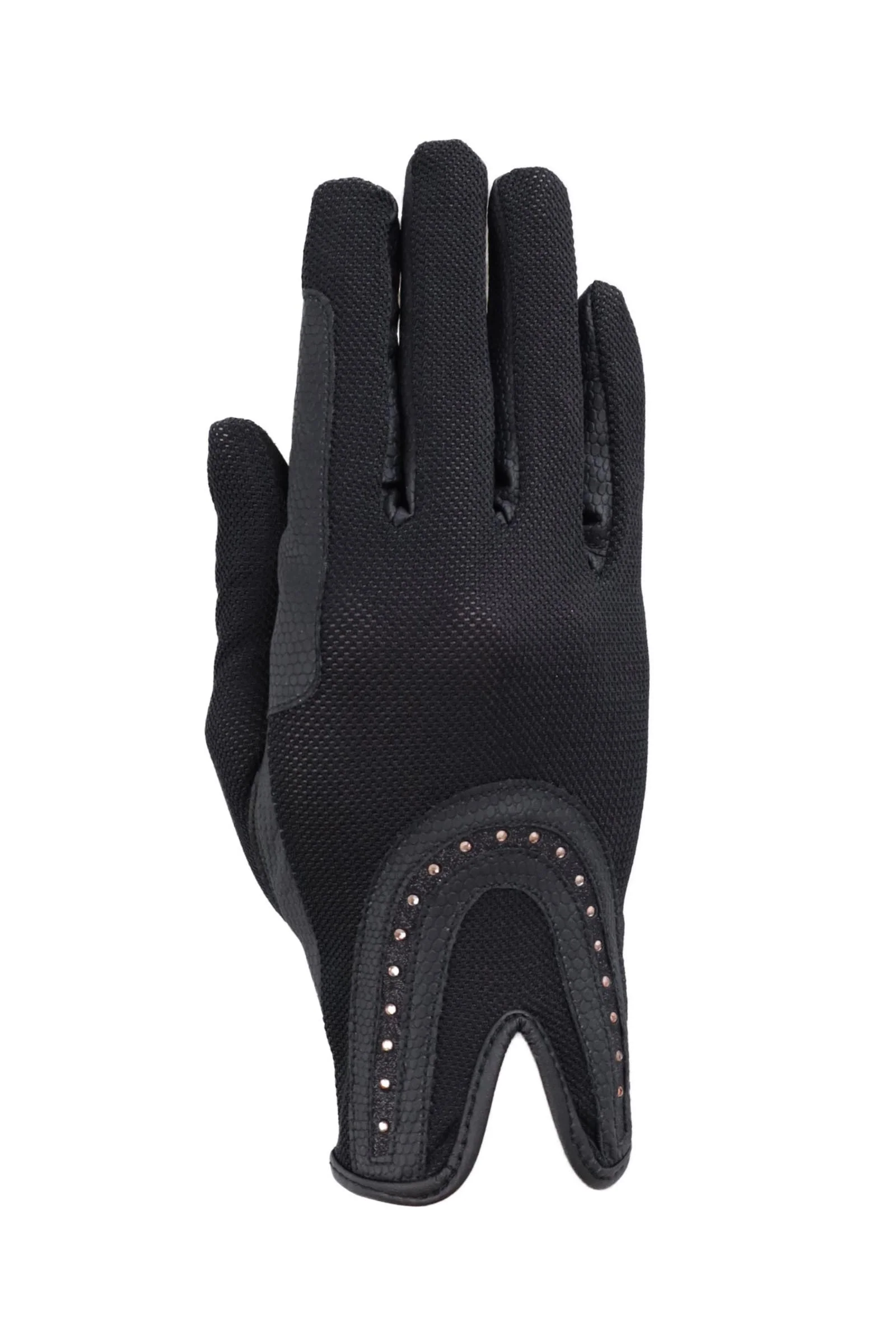 Good Luck Glitter ridehansker Black/ Rosegold 6