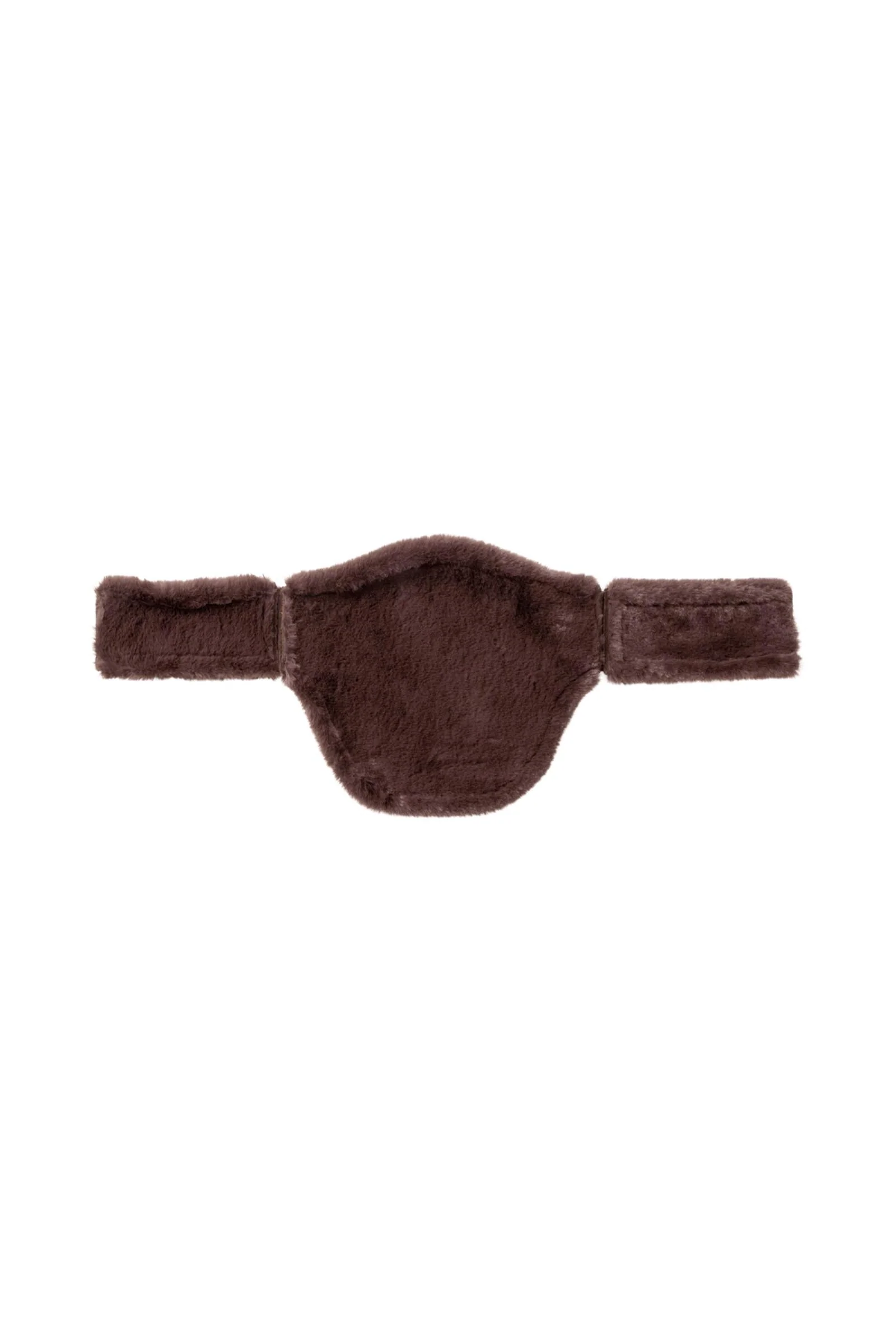 Gustav mageplate-trekk i kunstpels Brown L