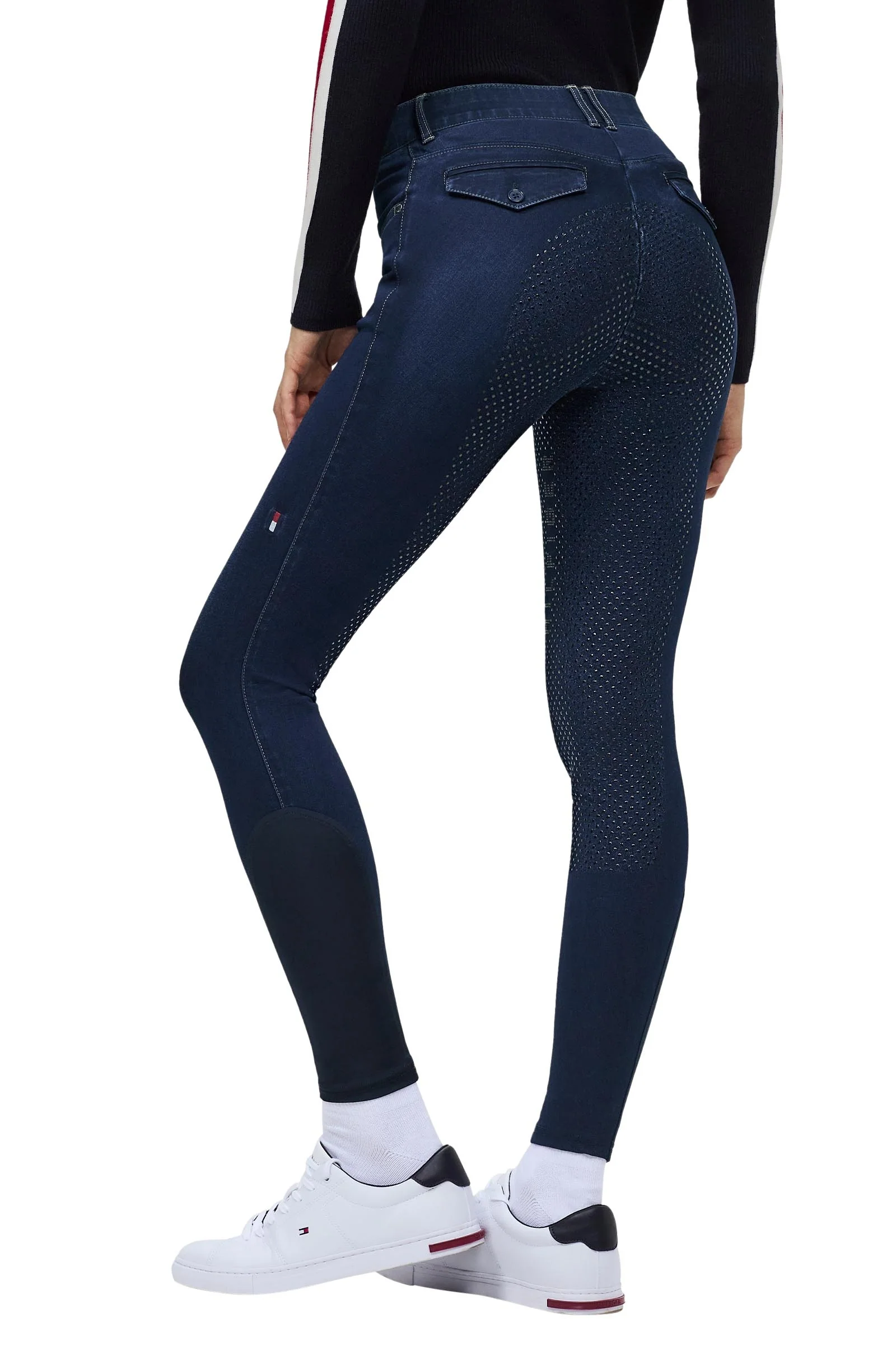 Hope dame denim ridebukse med full grip Rinse XS