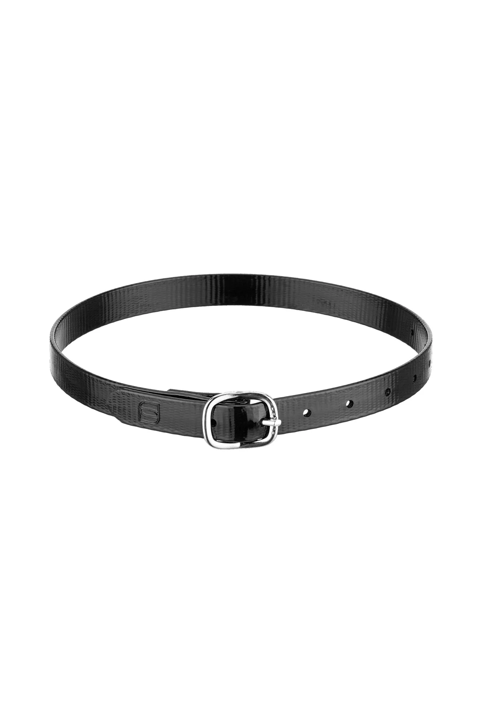 HS sporeremmer blank, Biothane, 45 cm Black/Silver 45