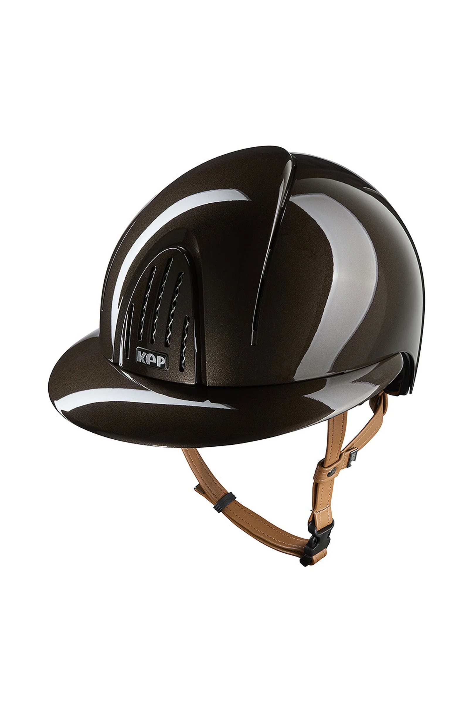 KEP NOVA ABS Metal Polish/Beige Polo ridehjelm Brown 059-x-062
