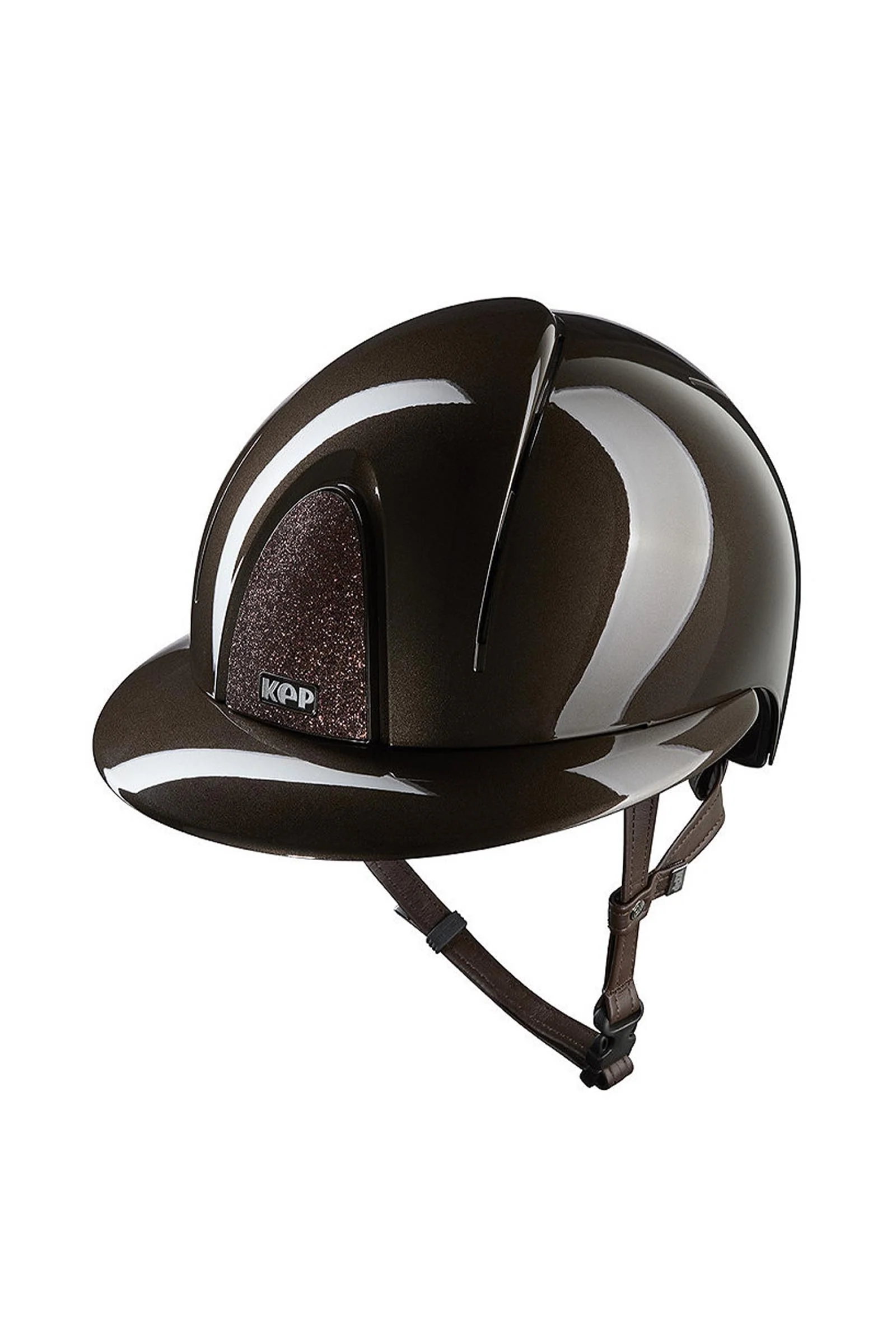 KEP NOVA ABS Metal Polish/Star Polo ridehjelm Brown 051-x-058