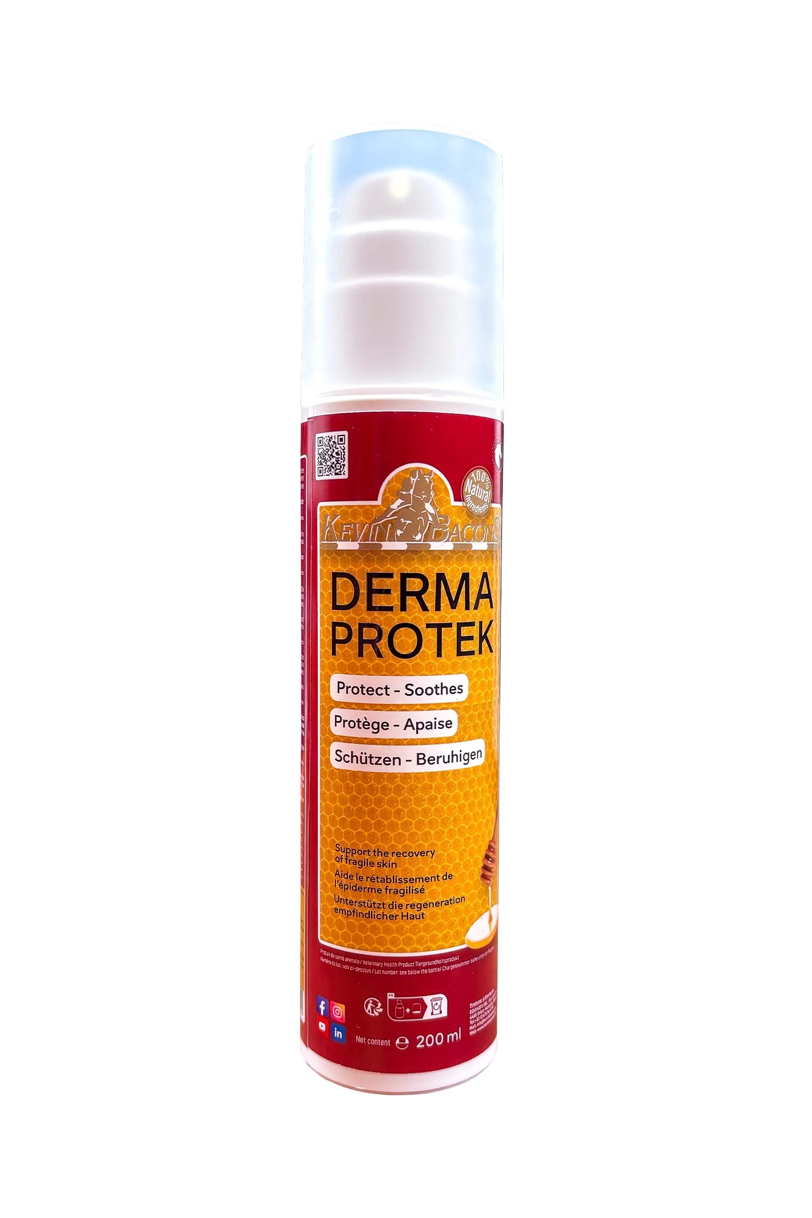 Kevin Bacon's Derma Protek, hudbeskyttelse, 200 ml No Color 200