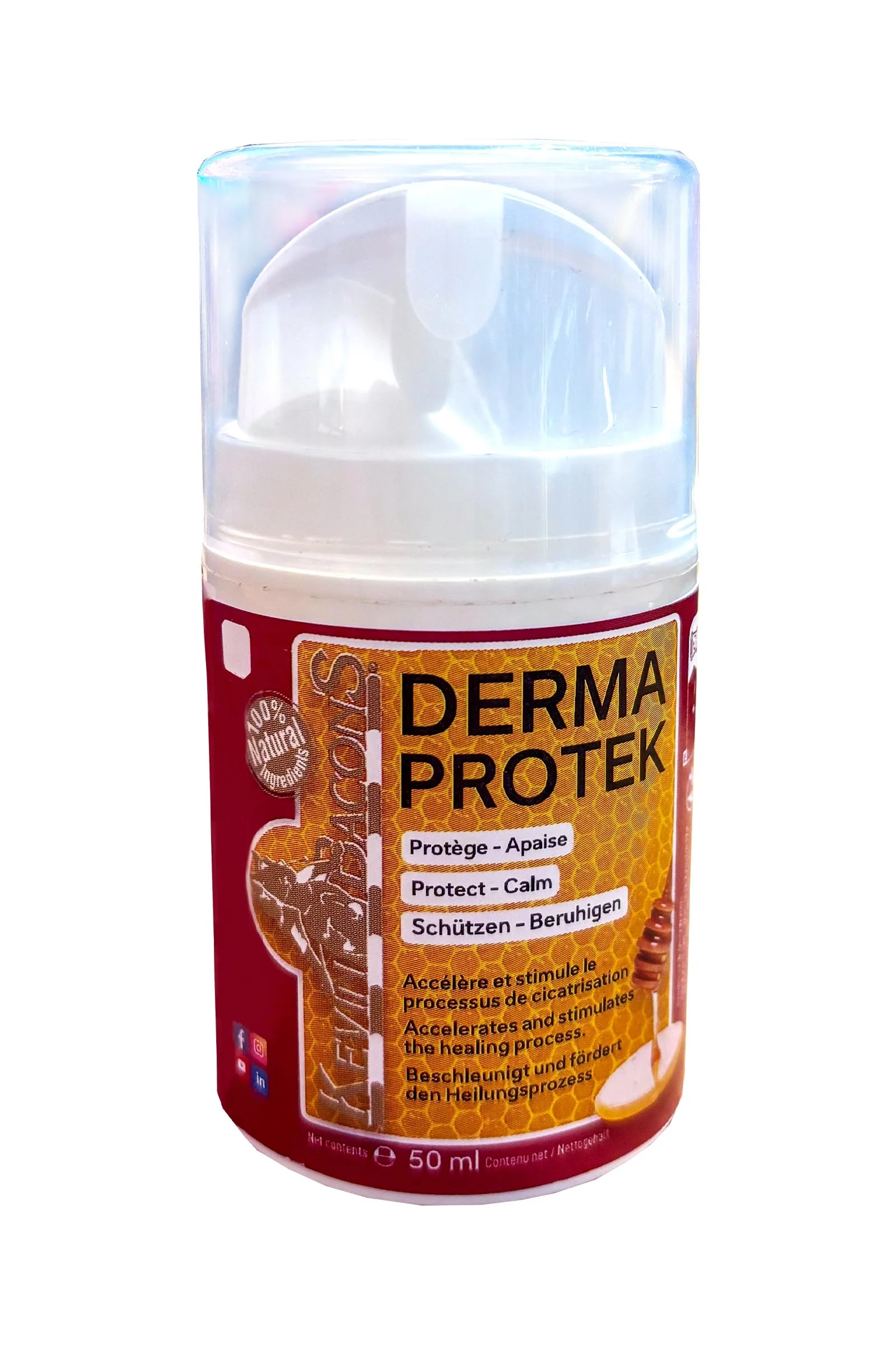Kevin Bacon's Derma Protek, hudbeskyttelse, 50 ml No Color 50