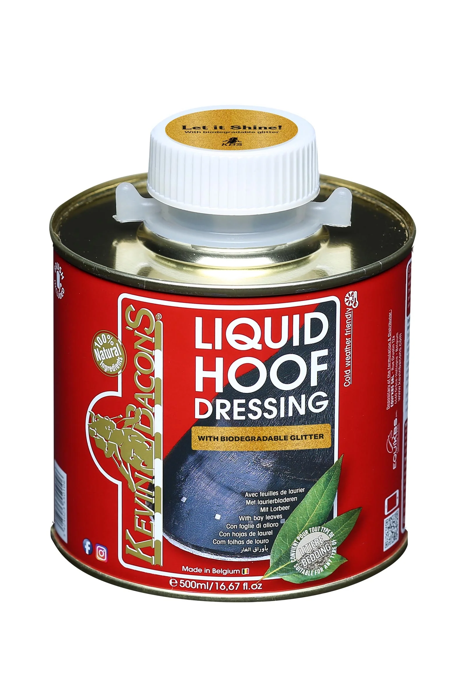 Kevin Bacon's Liquid Hoof Dressing Glitter Edition, flytende hovfett Glitter Edition, 500 ml Gold 500 ml