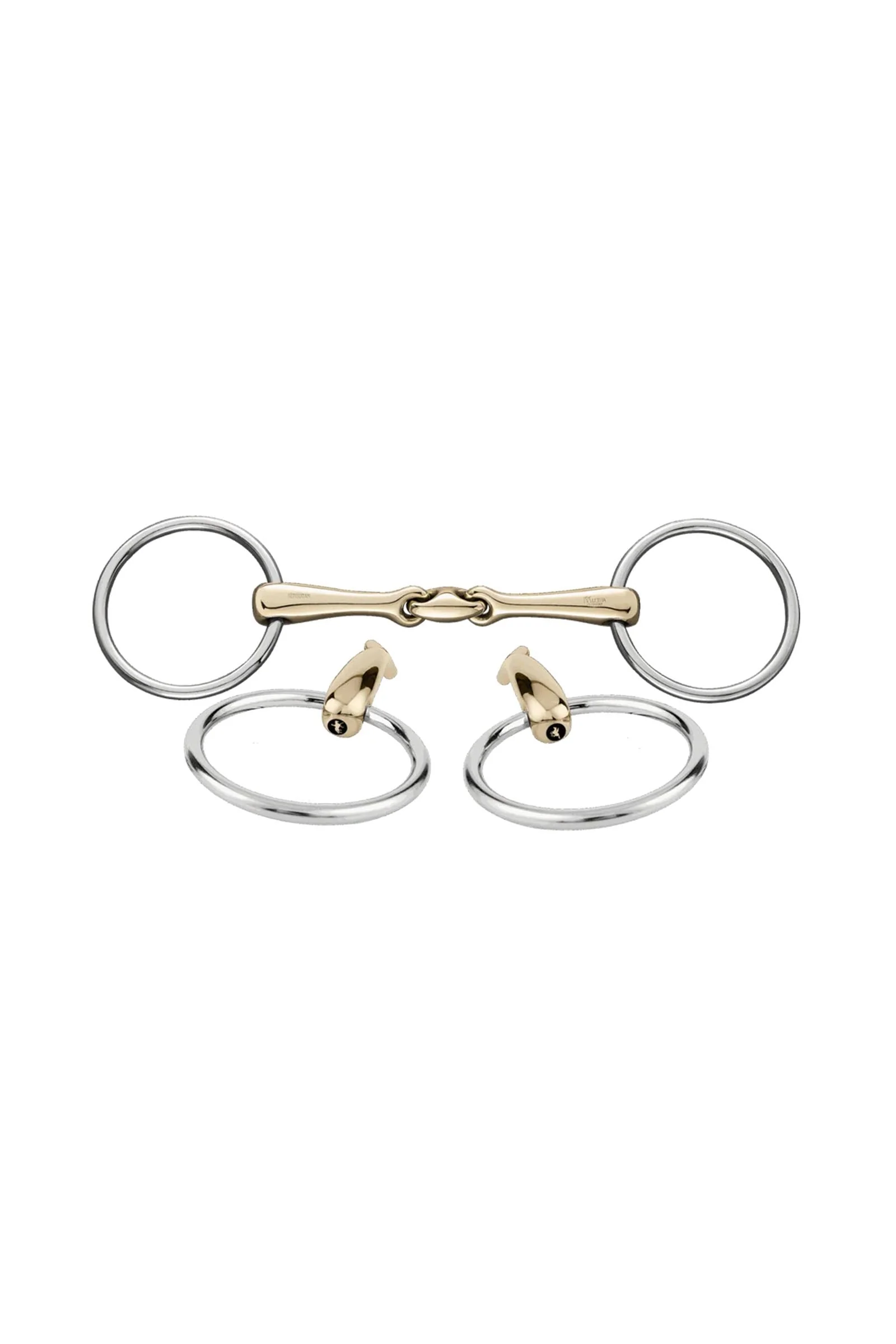 Klimke Collection KK Ultra løse ringe trinsebitt, dobbelt leddet, 16 mm, Sensogan Metall 125 mm