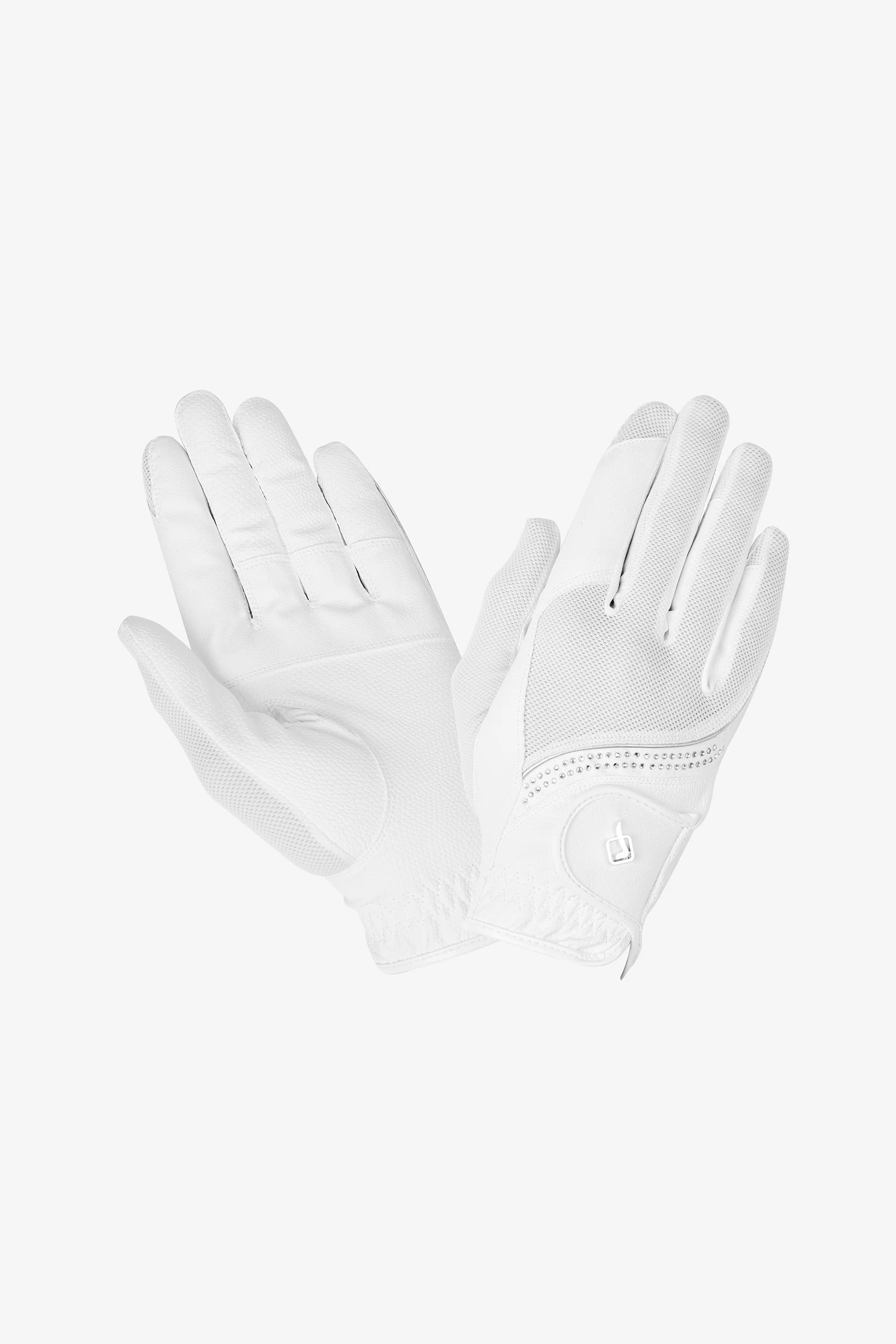 Crystal hansker White L