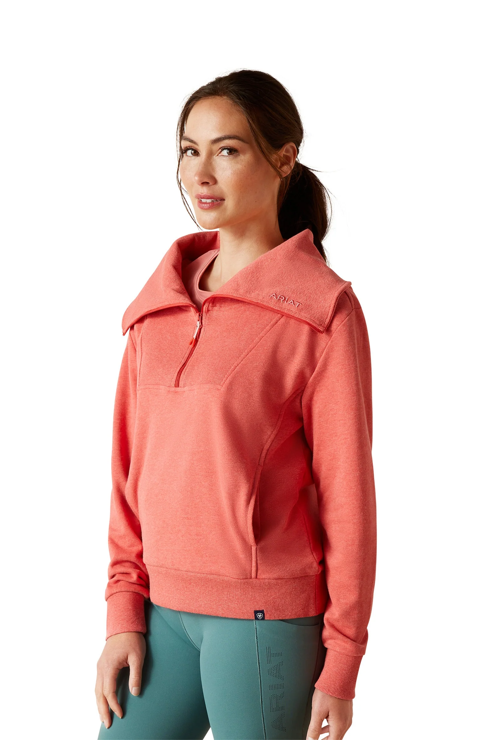 Dame Fern 1/2 Zip Sweatshirt Heathered Baked Apple S