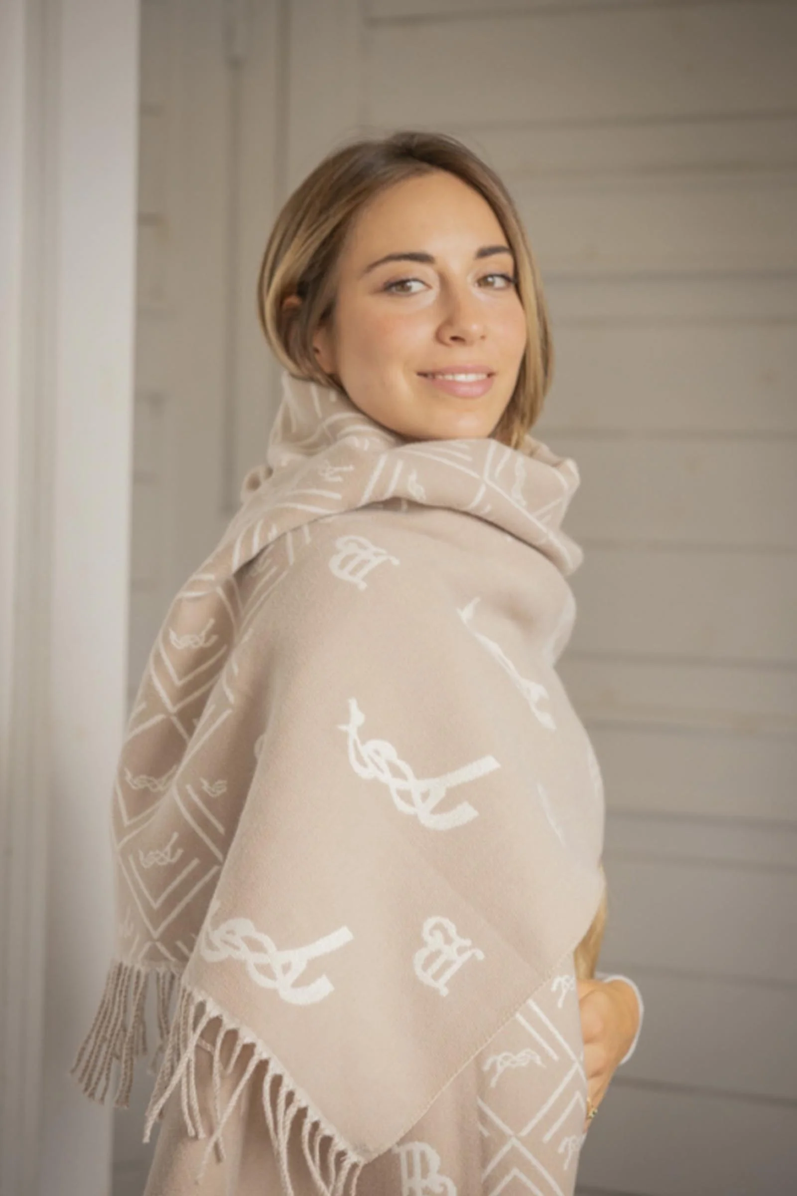 Lana skjerf Beige /Ecru Én størrelse