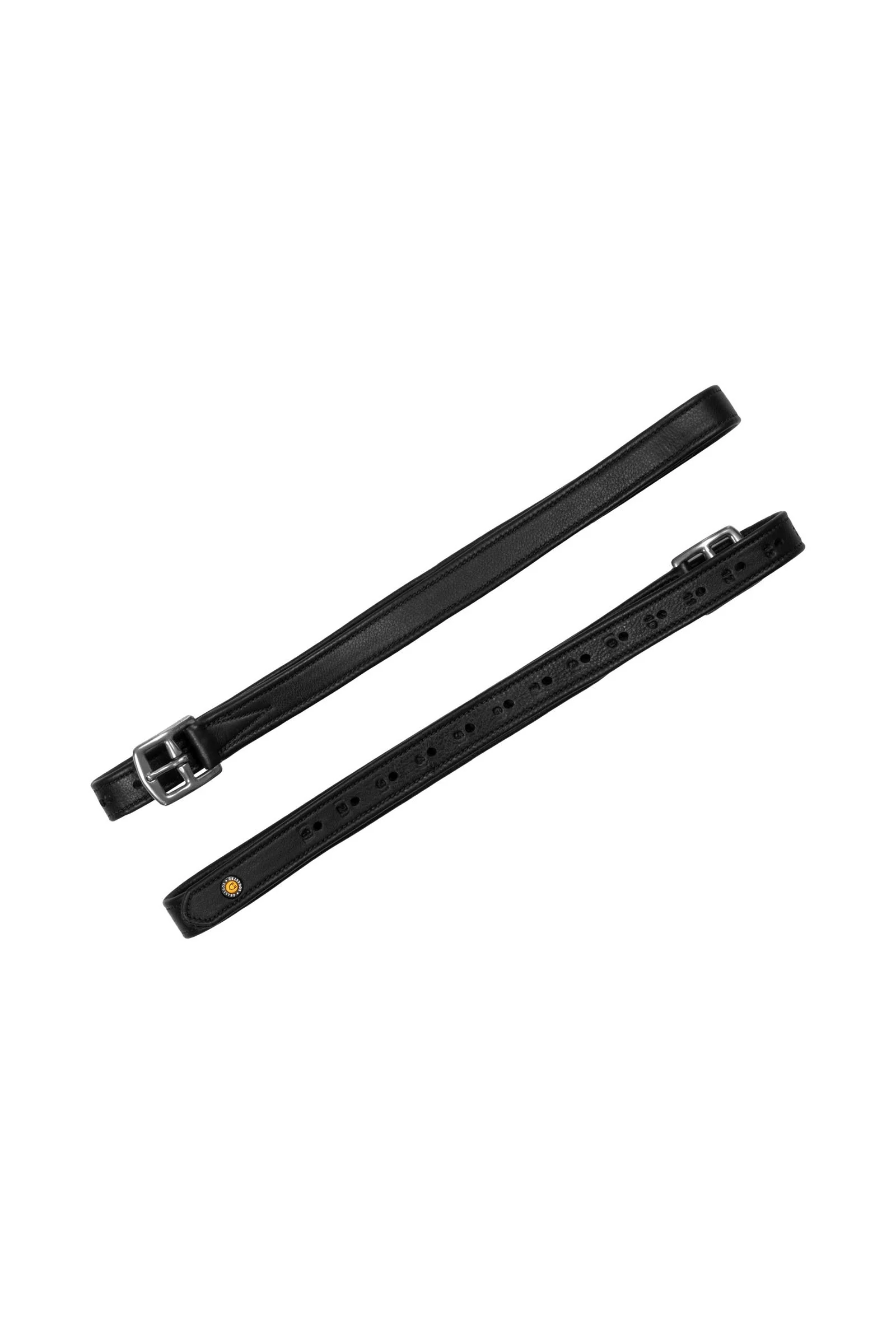 stigremmer med nummererte hull Black 125 cm