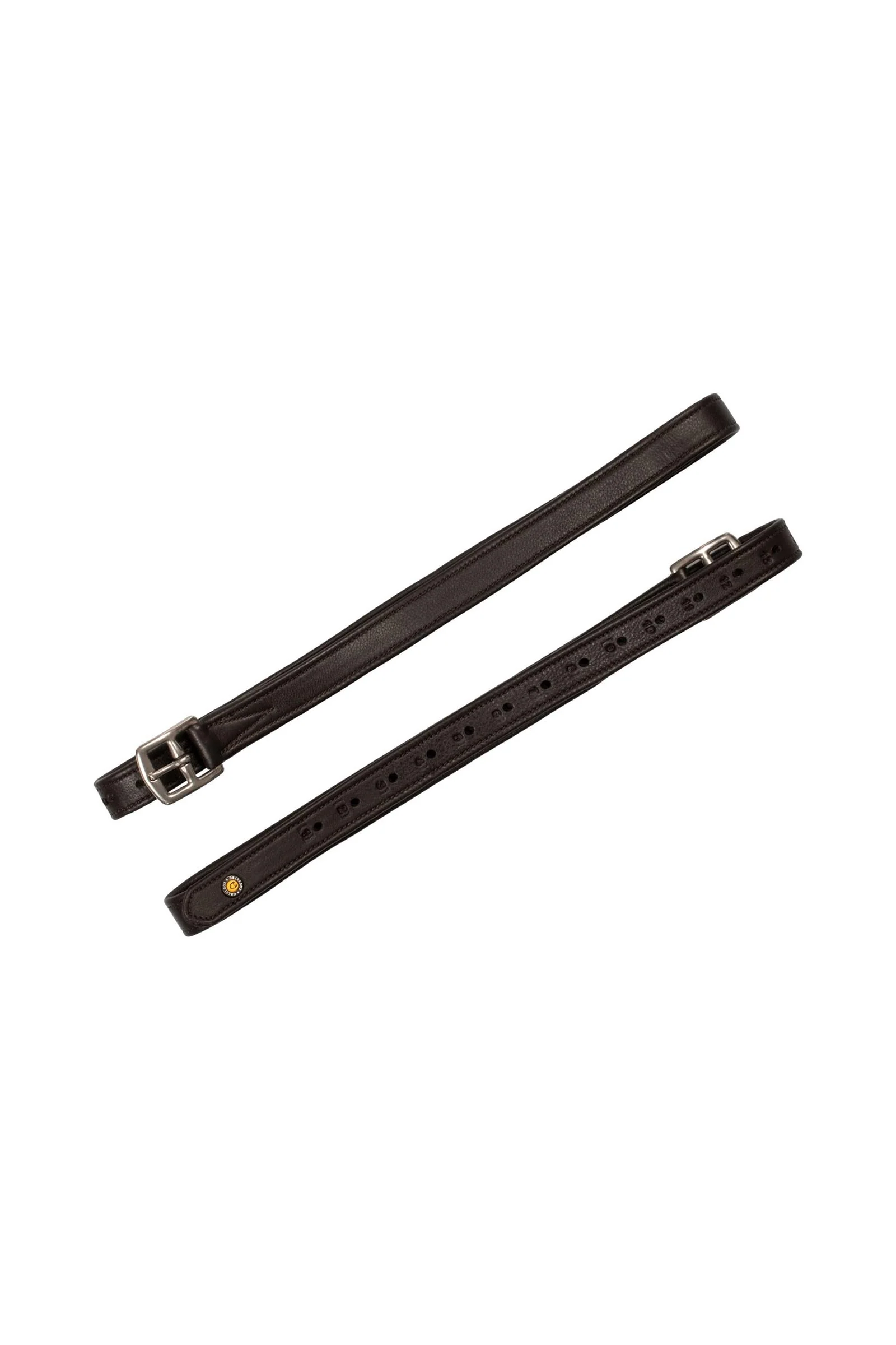 stigremmer med nummererte hull Dark Brown 155 cm