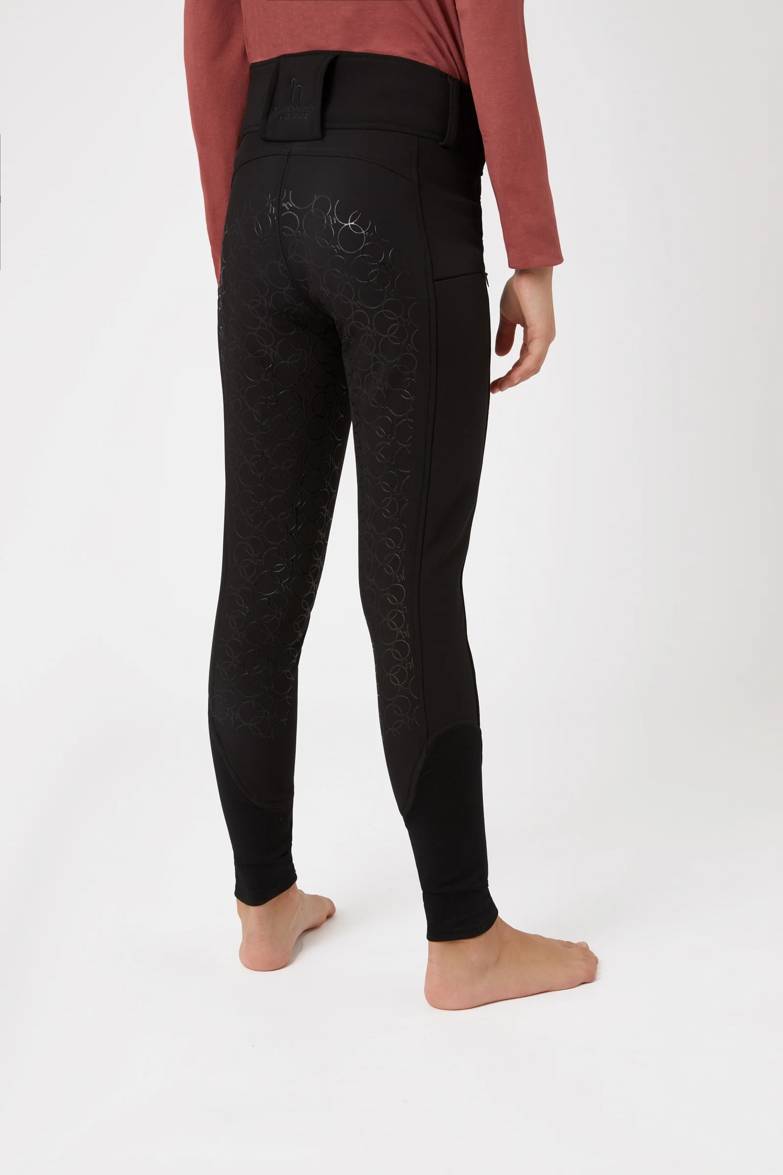 Leighton Teens helforsterkede termoridebukser Black 160