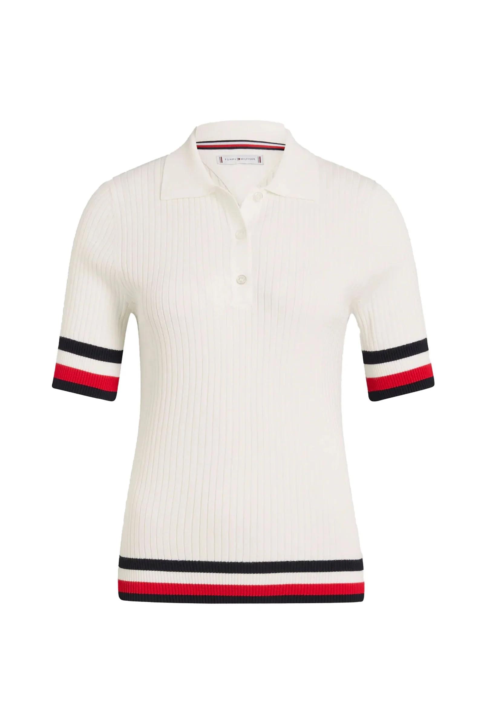 Lenox strikket poloskjorte ECRU S
