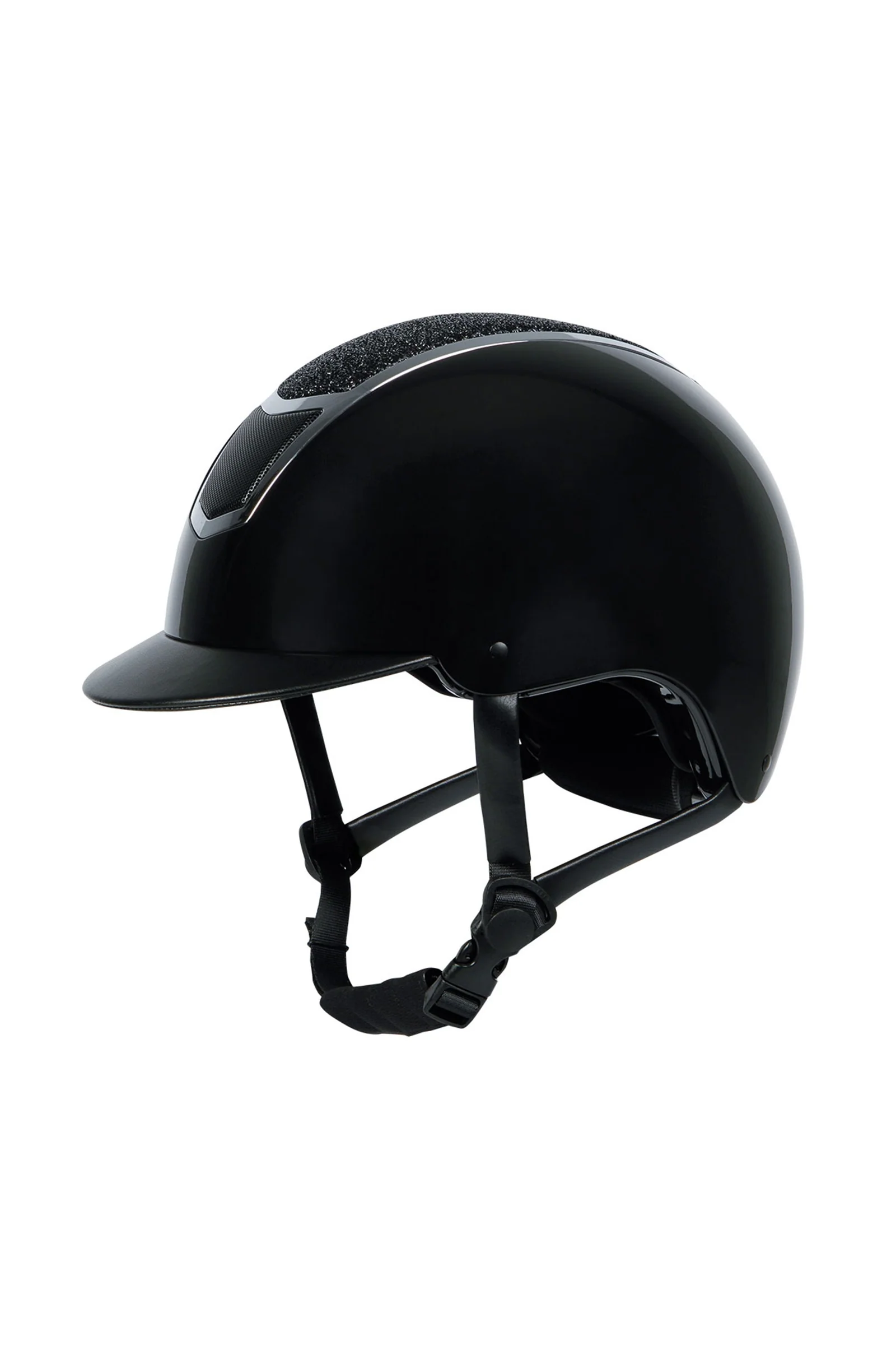 Matterhorn skinnende ridehjelm Black/Silver 53-55