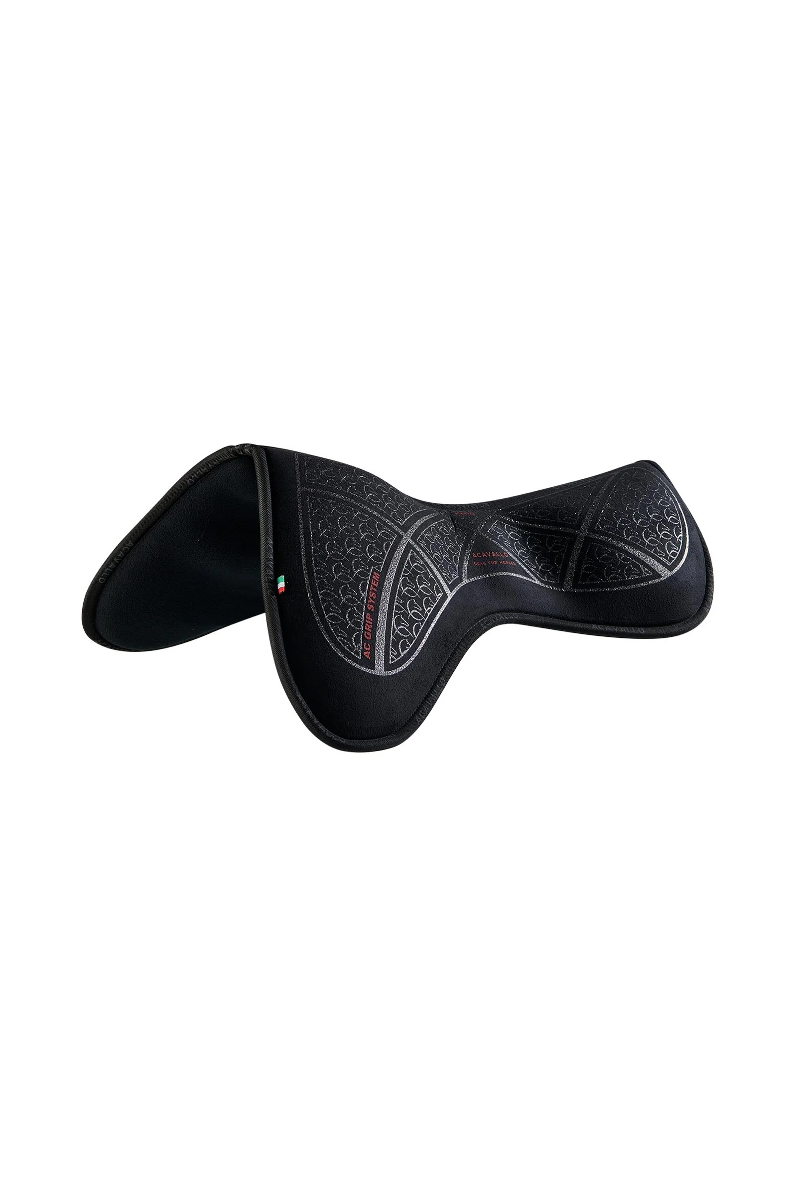Classic memory foam sprangpad close contact i semsket med silikon-grep, flat Black/Silver M