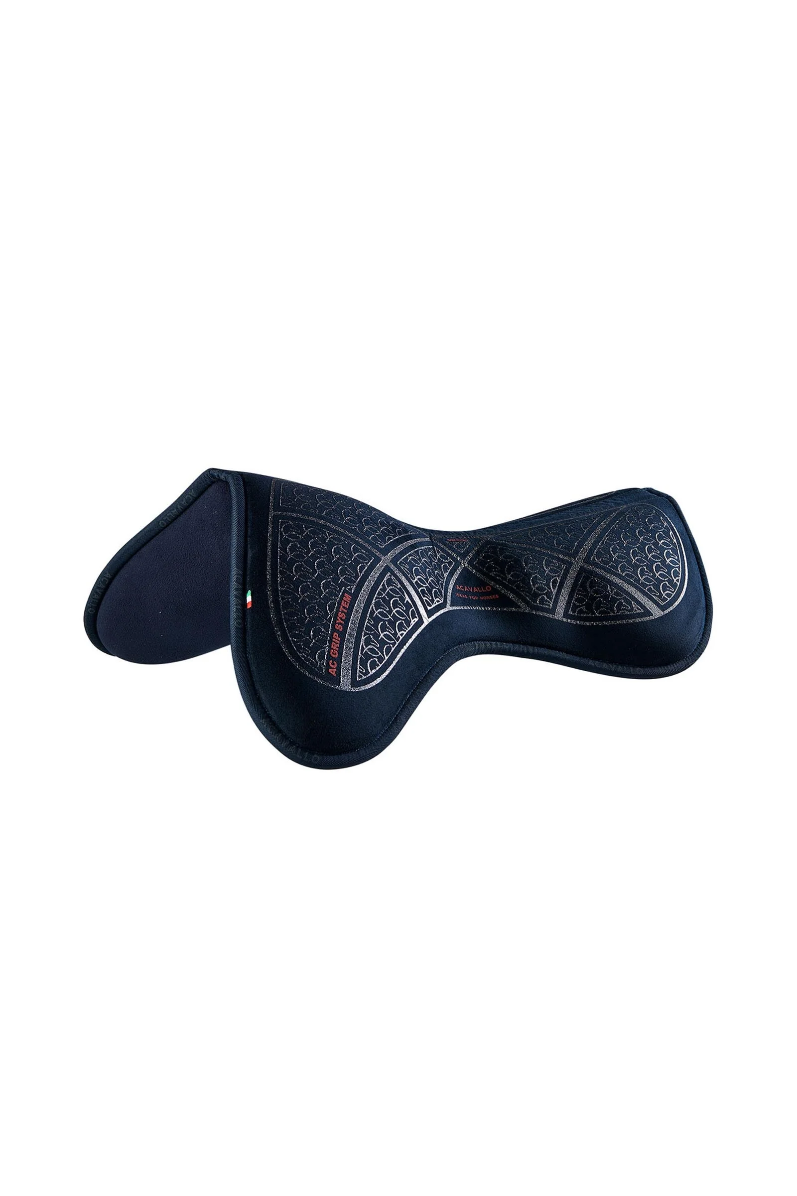 Classic memory foam sprangpad close contact i semsket med silikon-grep, flat Blue/Silver M