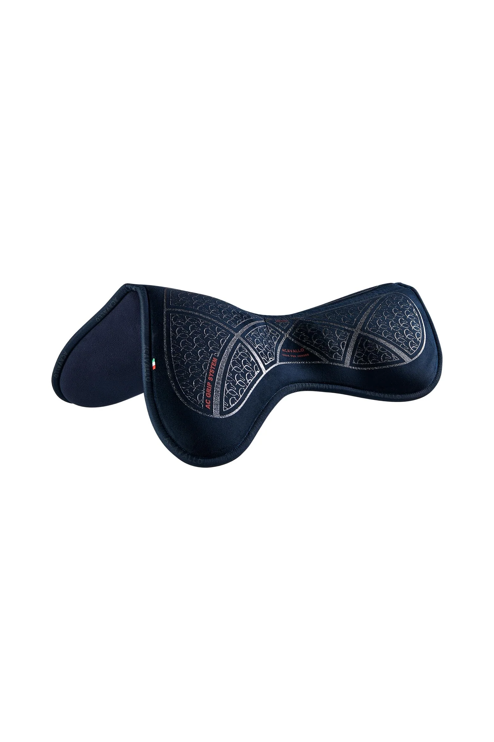 Classic memory foam sprangpad close contact i semsket med silikon-grep, flat Blue/Silver L