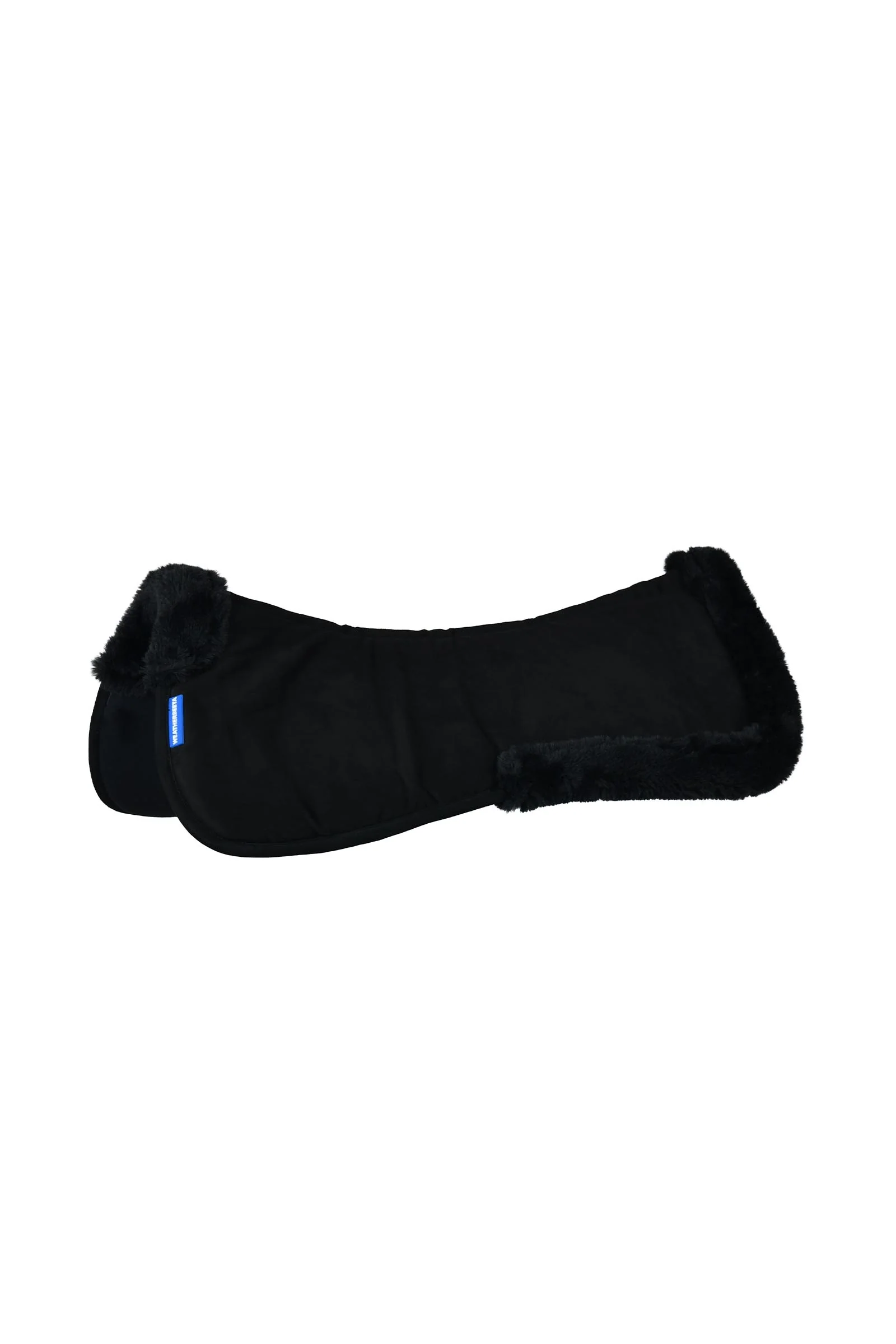 WeatherBeeta Memory Foam Comfort Halvpad med fuskepelskant Black L