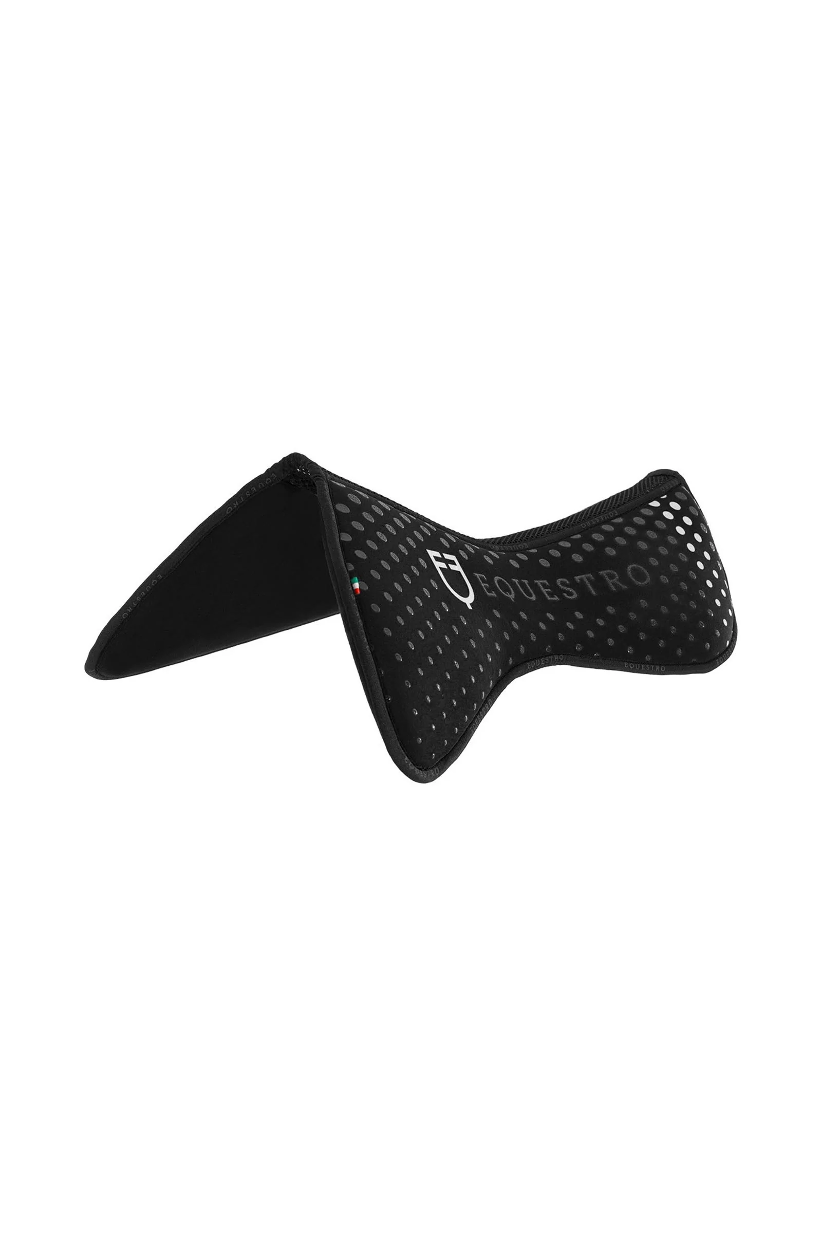 memory foam sjabrak med silikon grip og hvit logo Black F
